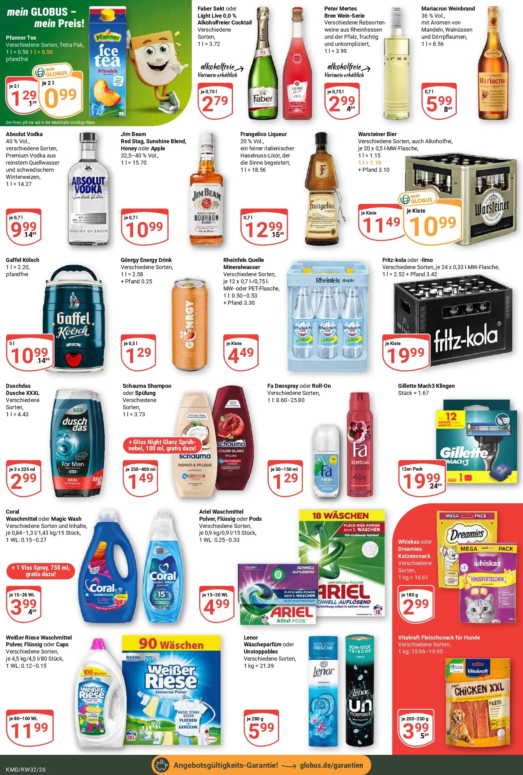 Globus Prospekt Köln (ab 03.08.2026) » Angebote online | Seite: 3 | Produkte: Dusche, Mineralwasser, Tee, Rheinfels quelle
