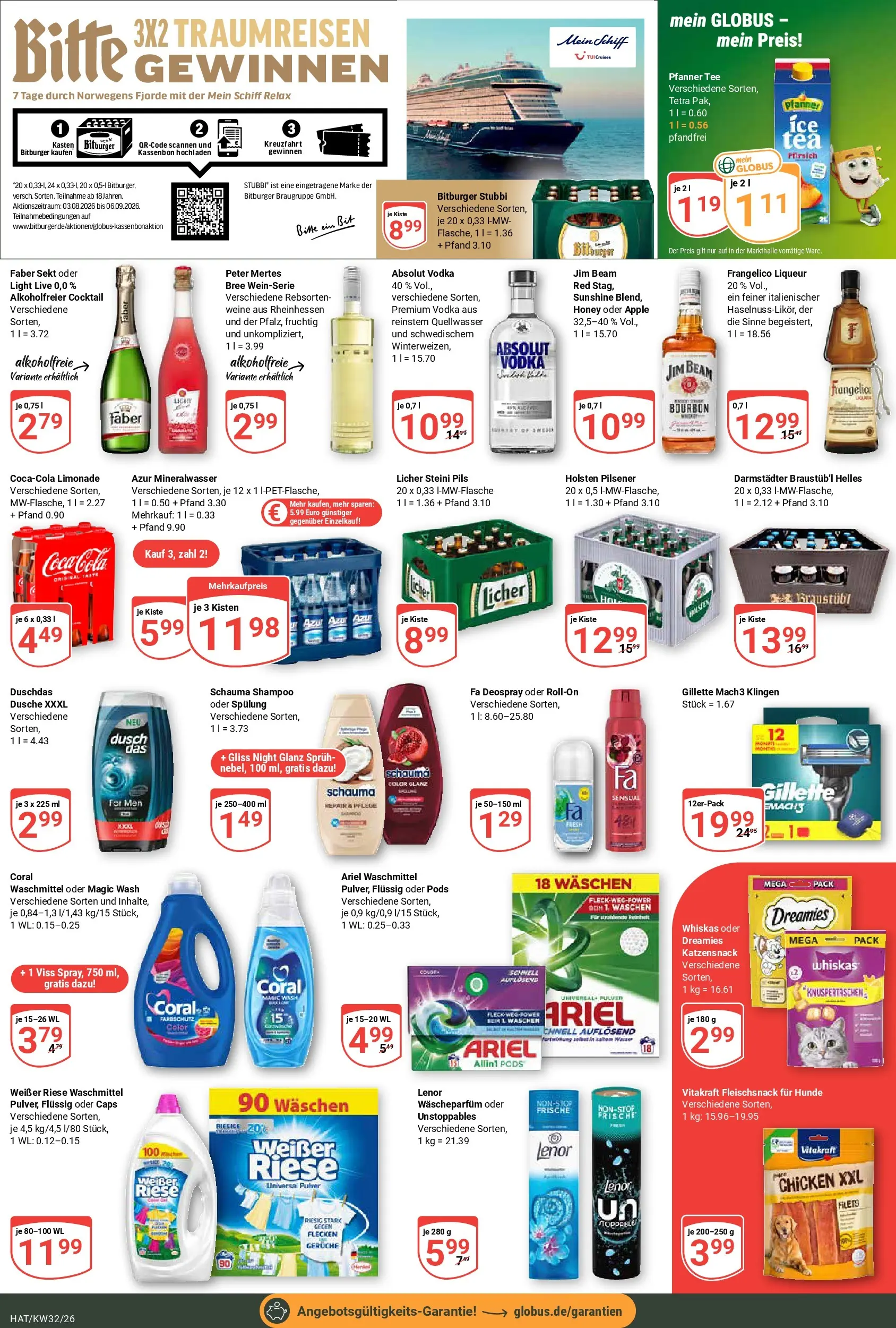 Globus Prospekt Hattersheim (ab 03.08.2026) » Angebote online | Seite: 7 | Produkte: Schauma shampoo, Coca cola, Bourbon, Whiskas