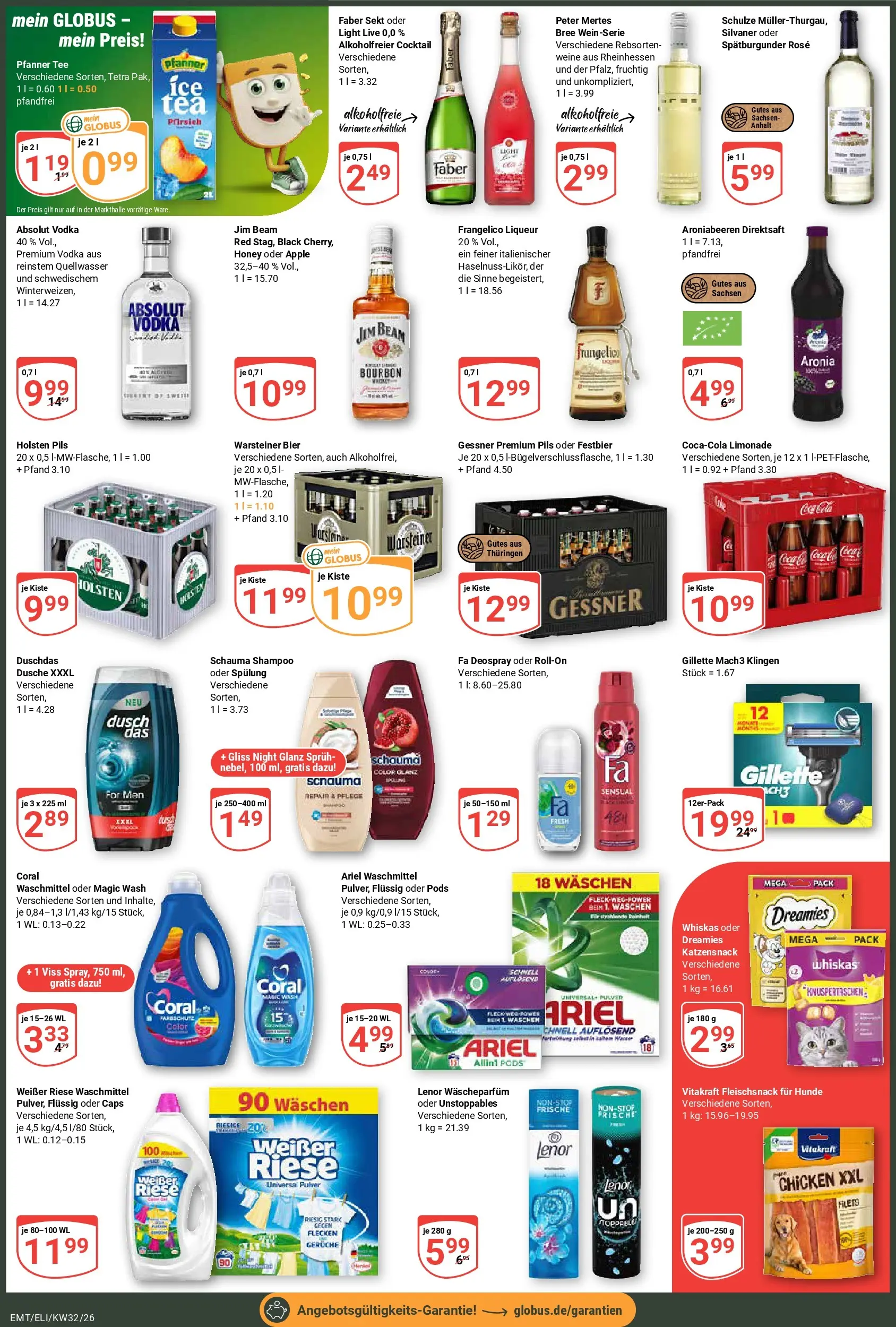 Globus Prospekt Mittelhausen (ab 03.08.2026) » Angebote online | Seite: 4 | Produkte: Schauma shampoo, Ariel, Apple, Bourbon