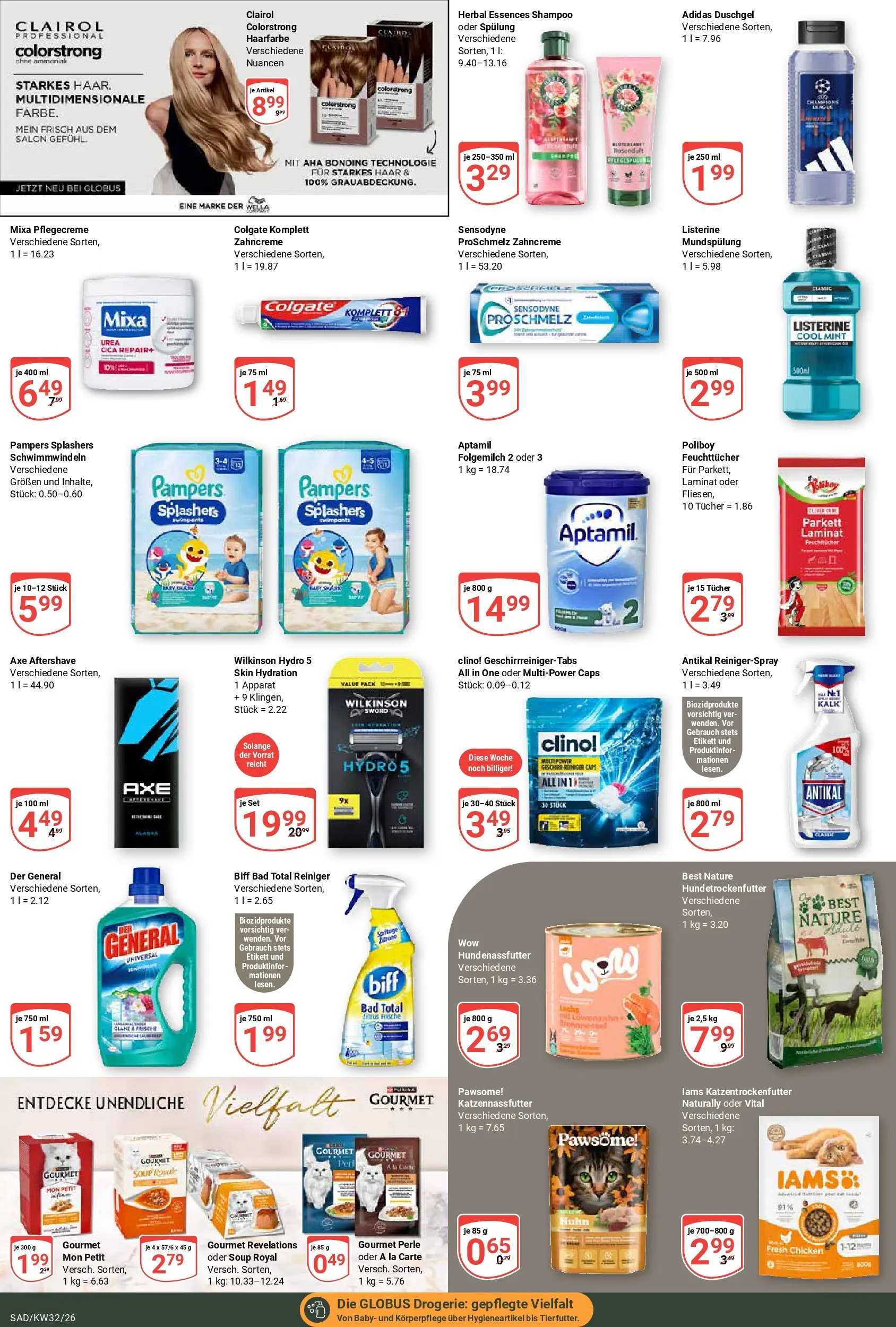 Globus Prospekt Schwandorf (ab 03.08.2026) » Angebote online | Seite: 19 | Produkte: Bad, Spülung, Haarfarbe, Lachs