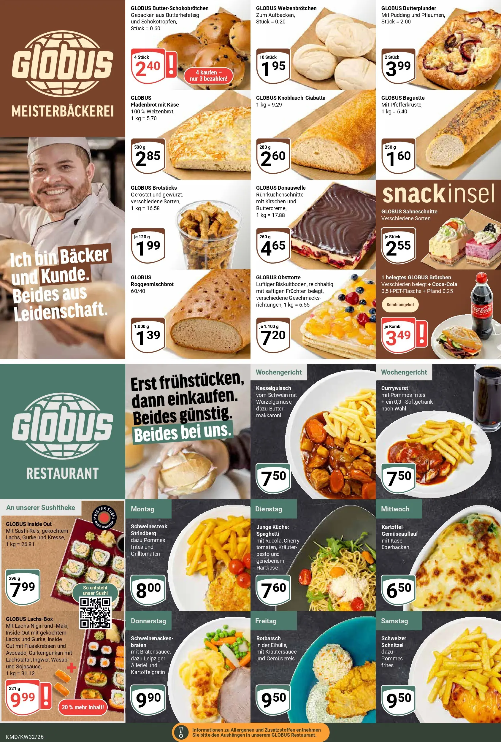 Globus Prospekt Köln (ab 03.08.2026) » Angebote online | Seite: 5 | Produkte: Butter, Küche, Kirschen, Lachs
