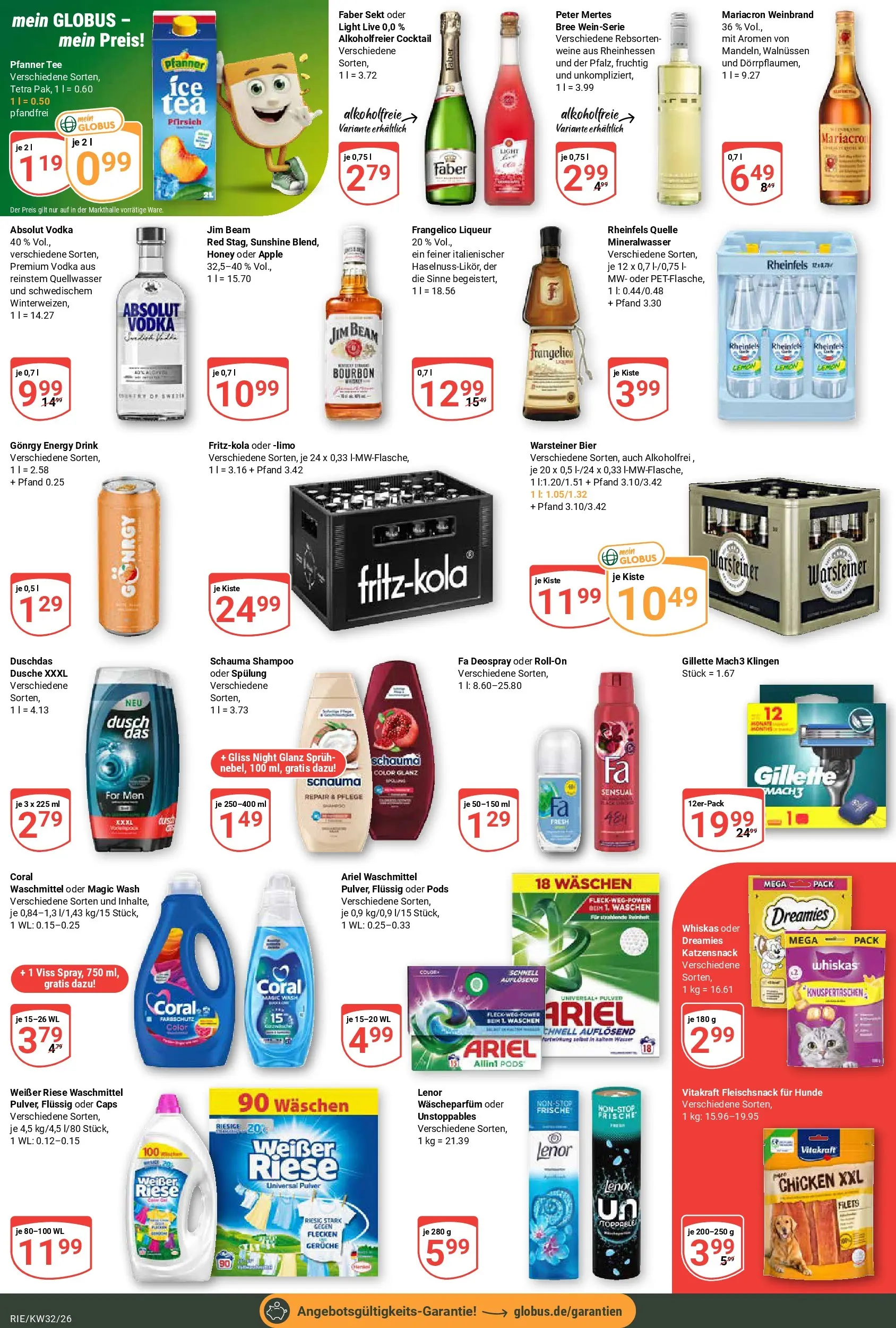 Globus Prospekt Bochum-Riemke (ab 03.08.2026) » Angebote online | Seite: 5 | Produkte: Ariel, Dusche, Shampoo, Bourbon