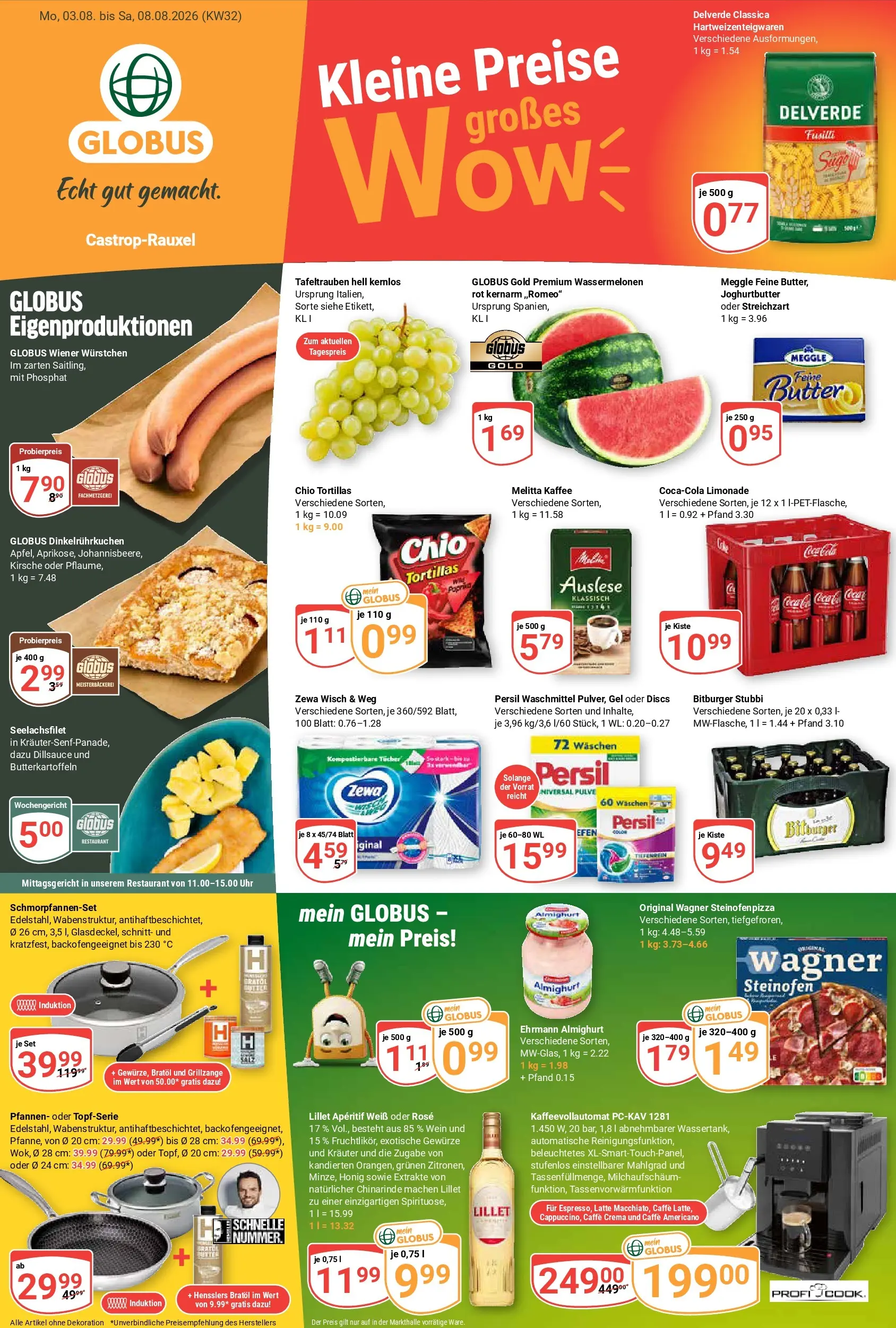Globus Prospekt Castrop-Rauxel (ab 03.08.2026) » Angebote online | Seite: 4 | Produkte: Melitta, Bäckerei, Zewa, Waschmittel
