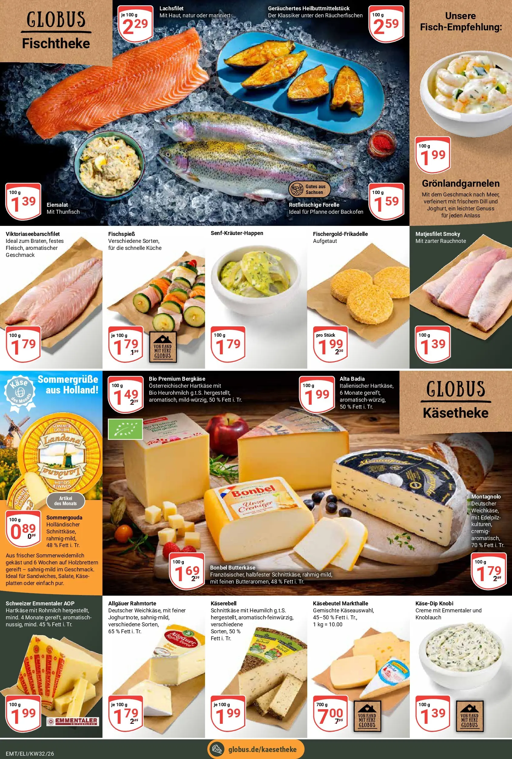 Globus Prospekt Mittelhausen (ab 03.08.2026) » Angebote online | Seite: 9 | Produkte: Käse, Thunfisch, Küche, Creme