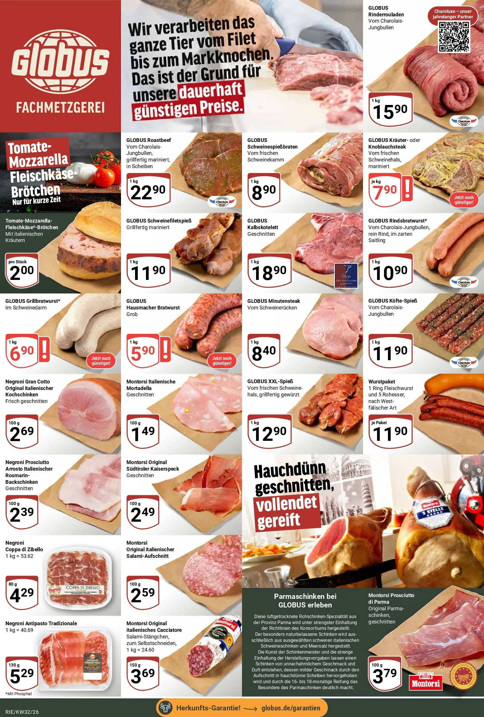 Globus Prospekt Bochum-Riemke (ab 03.08.2026) » Angebote online | Seite: 8 | Produkte: Rinderrouladen, Mozzarella, Duft, Schweinerucken