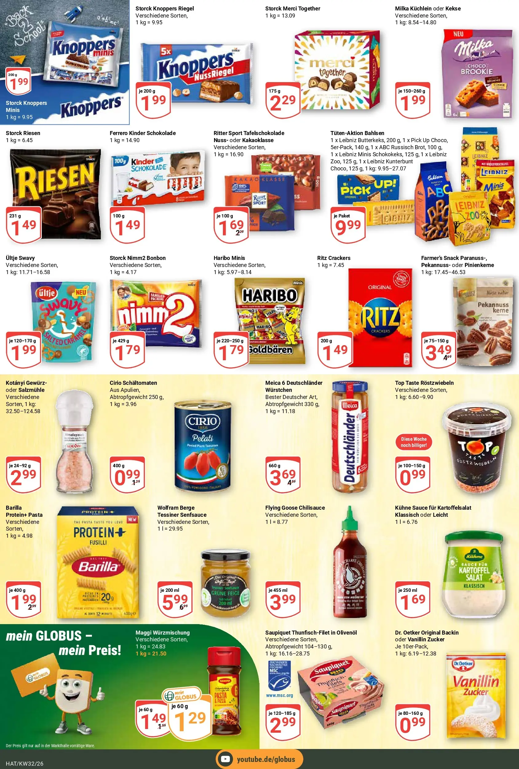 Globus Prospekt Hattersheim (ab 03.08.2026) » Angebote online | Seite: 15 | Produkte: Maggi, Barilla, Thunfisch, Pasta
