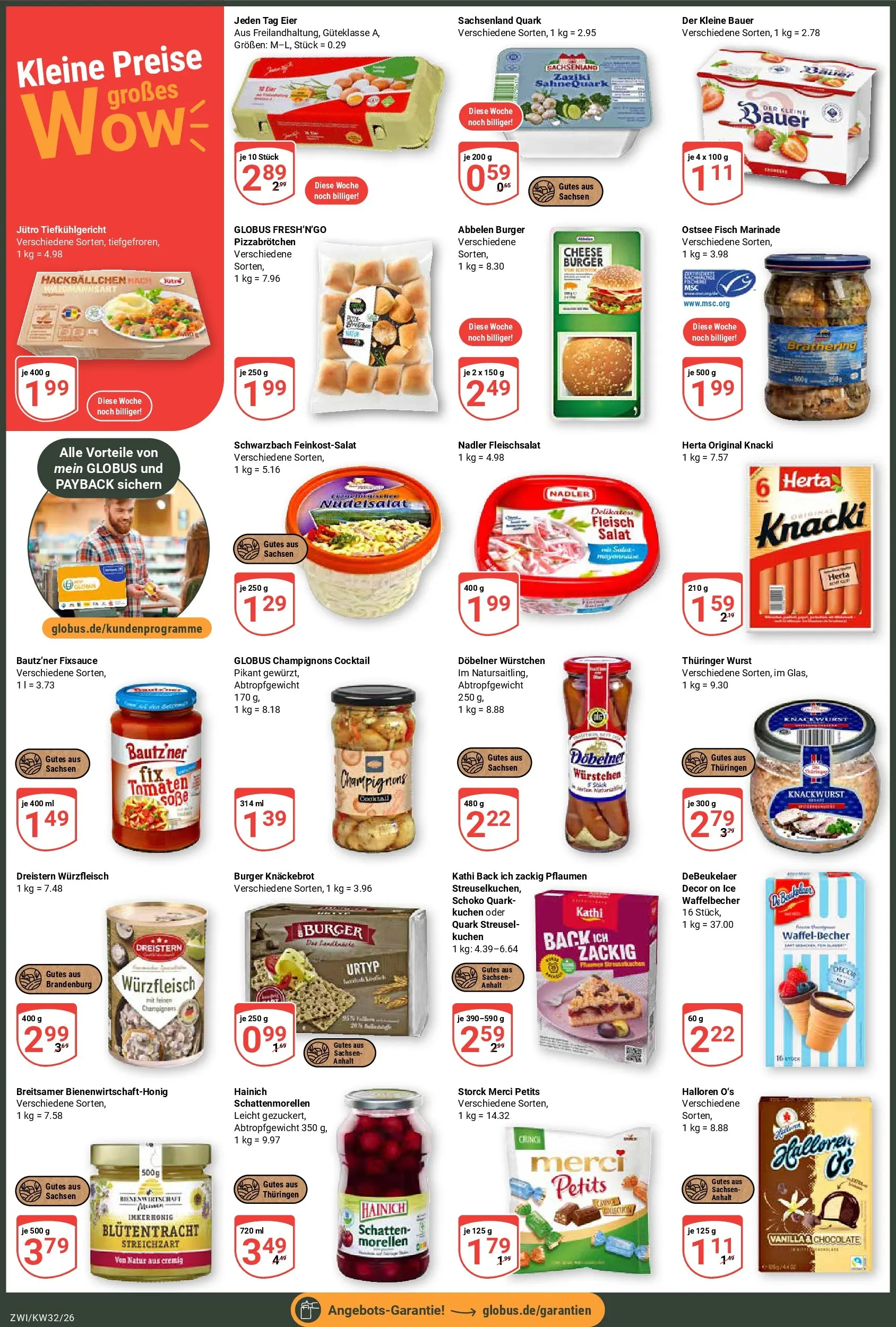 Globus Prospekt Zwickau (ab 03.08.2026) » Angebote online | Seite: 3 | Produkte: Fisch, Wurst, Kuchen, Salat