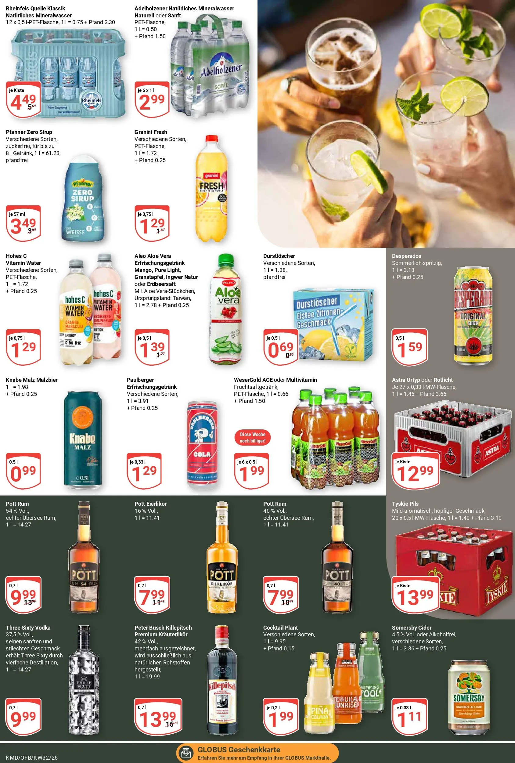 Globus Prospekt Köln (ab 03.08.2026) » Angebote online | Seite: 15 | Produkte: Astra, Desperados, Granini, Zitronen