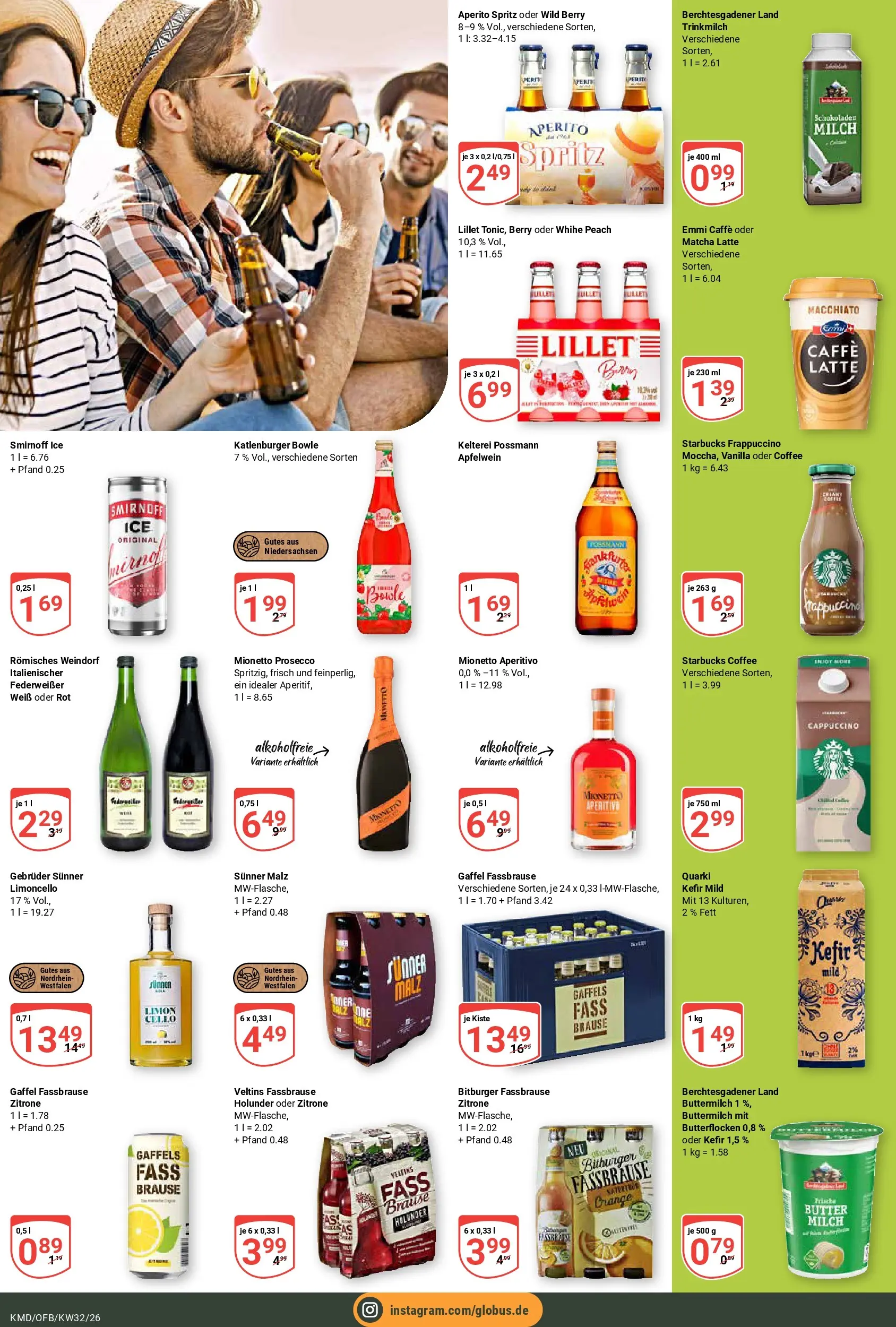 Globus Prospekt Köln (ab 03.08.2026) » Angebote online | Seite: 17 | Produkte: Bitburger, Lillet, Prosecco, Zitrone