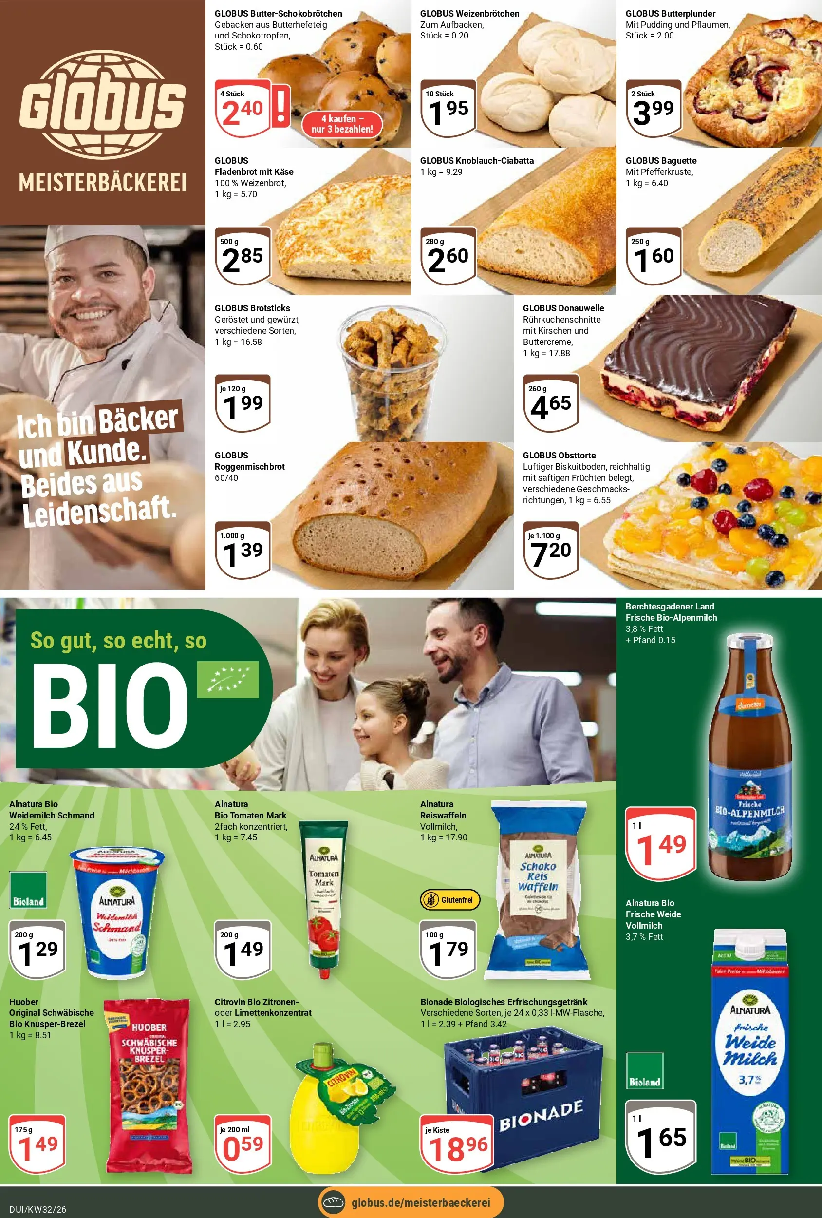 Globus Prospekt Duisburg (ab 03.08.2026) » Angebote online | Seite: 5 | Produkte: Milch, Bionade, Pudding, Waffeln