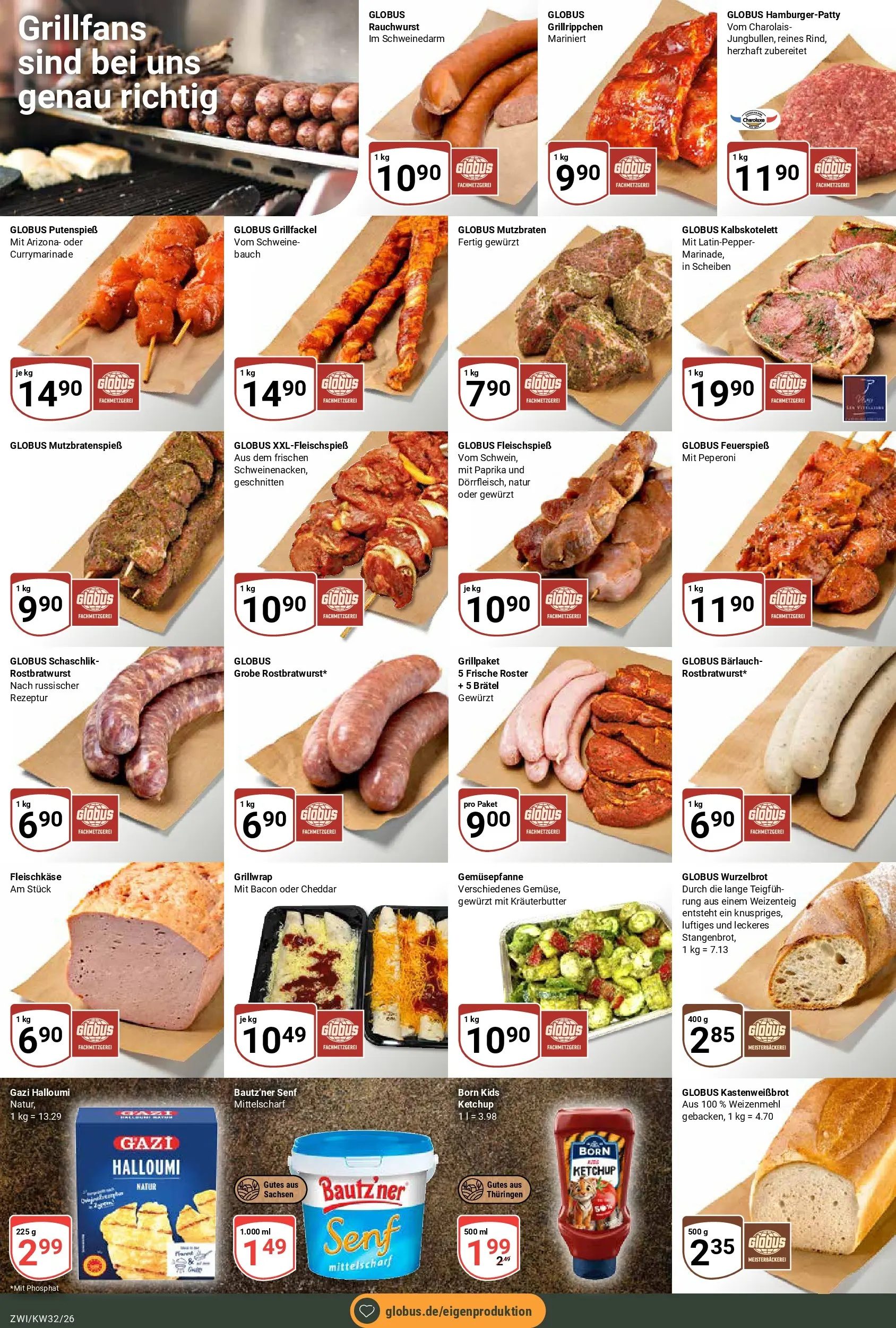 Globus Prospekt Zwickau (ab 03.08.2026) » Angebote online | Seite: 9 | Produkte: Kräuterbutter, Weizenmehl, Paprika, Ketchup