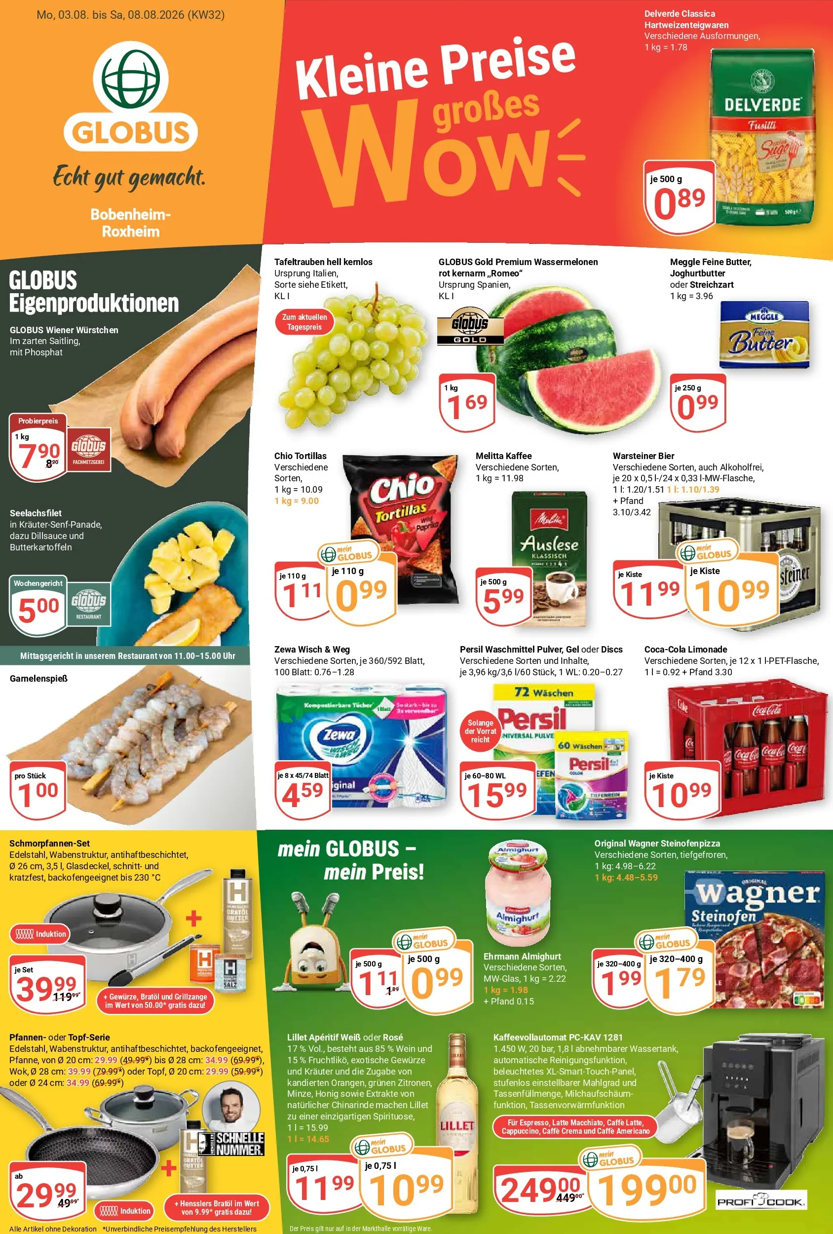 Globus Prospekt Bobenheim-Roxheim (ab 03.08.2026) » Angebote online | Seite: 5 | Produkte: Butter, Bier, Warsteiner, Uhr