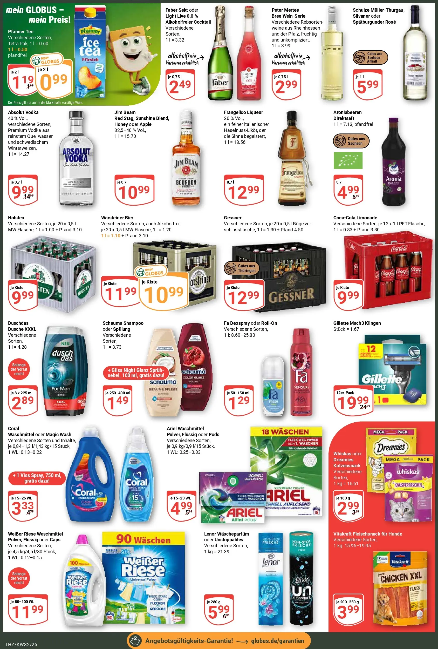 Globus Prospekt Zeitz (ab 03.08.2026) » Angebote online | Seite: 4 | Produkte: Bier, Duschdas, Bourbon, Whiskas