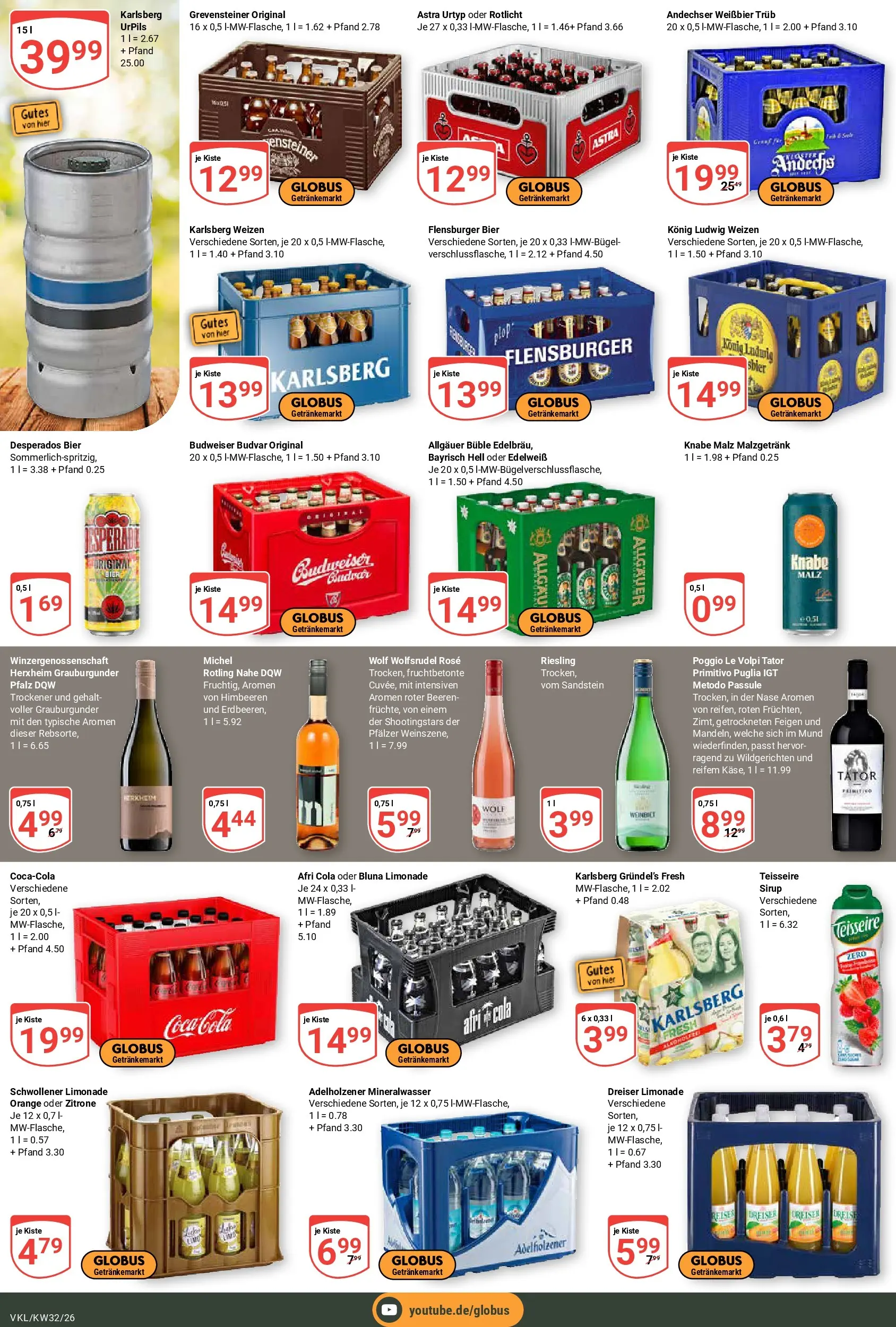 Globus Prospekt Völklingen (ab 03.08.2026) » Angebote online | Seite: 22 | Produkte: Himbeeren, Cola, Flensburger, Zitrone