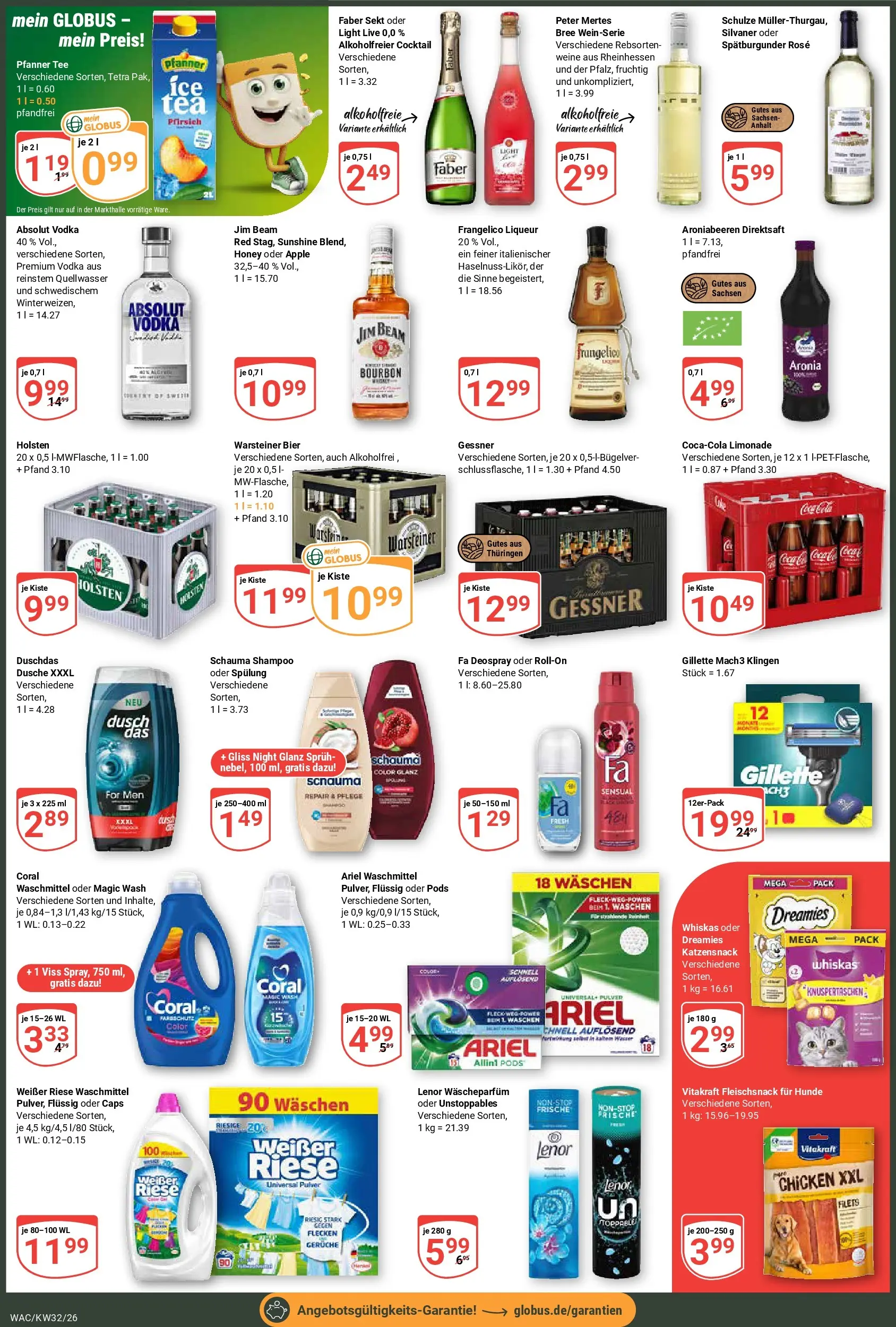 Globus Prospekt Markkleeberg (ab 03.08.2026) » Angebote online | Seite: 4 | Produkte: Bier, Dusche, Holsten, Spülung