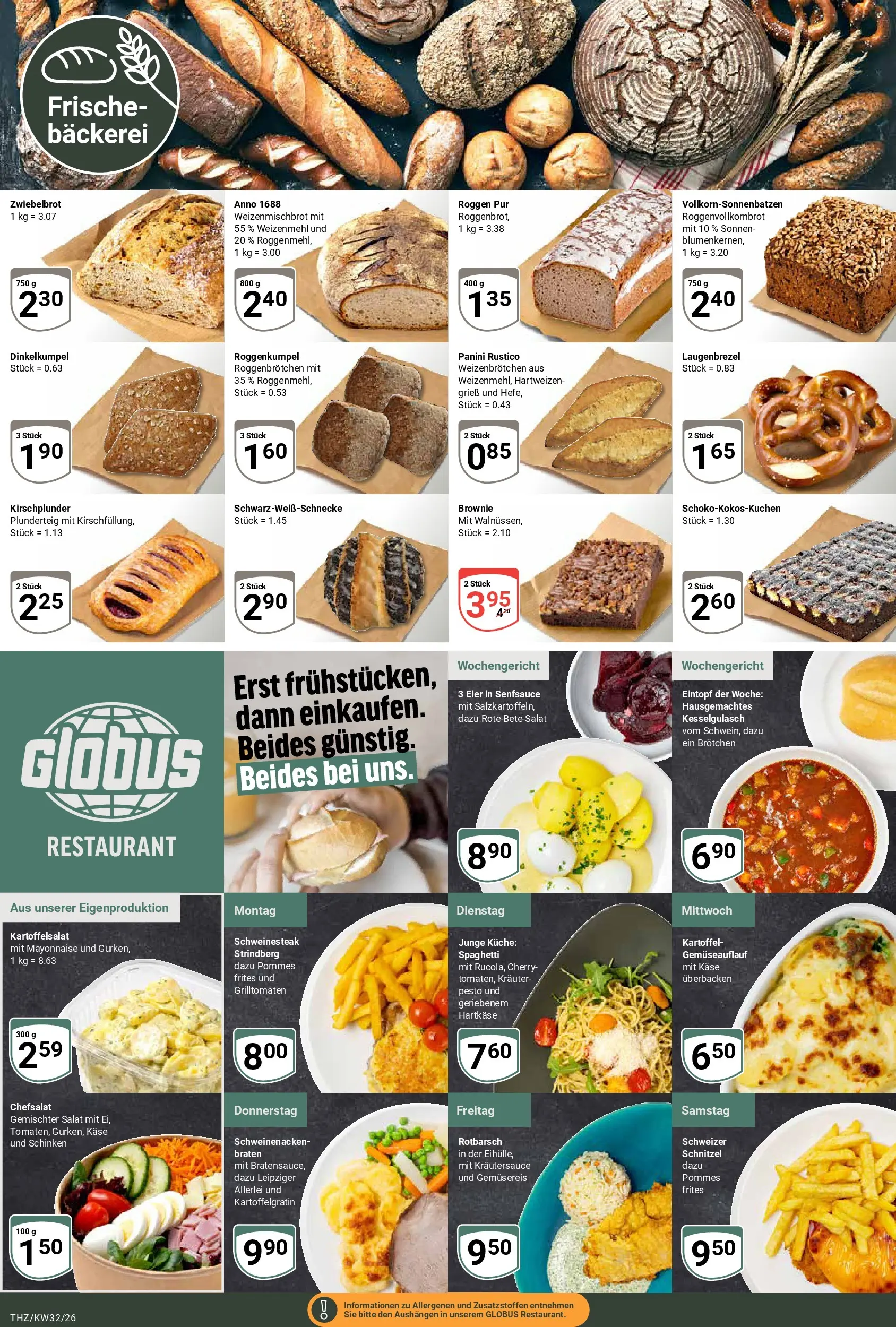 Globus Prospekt Zeitz (ab 03.08.2026) » Angebote online | Seite: 7 | Produkte: Bäckerei, Käse, Schnitzel, Schinken