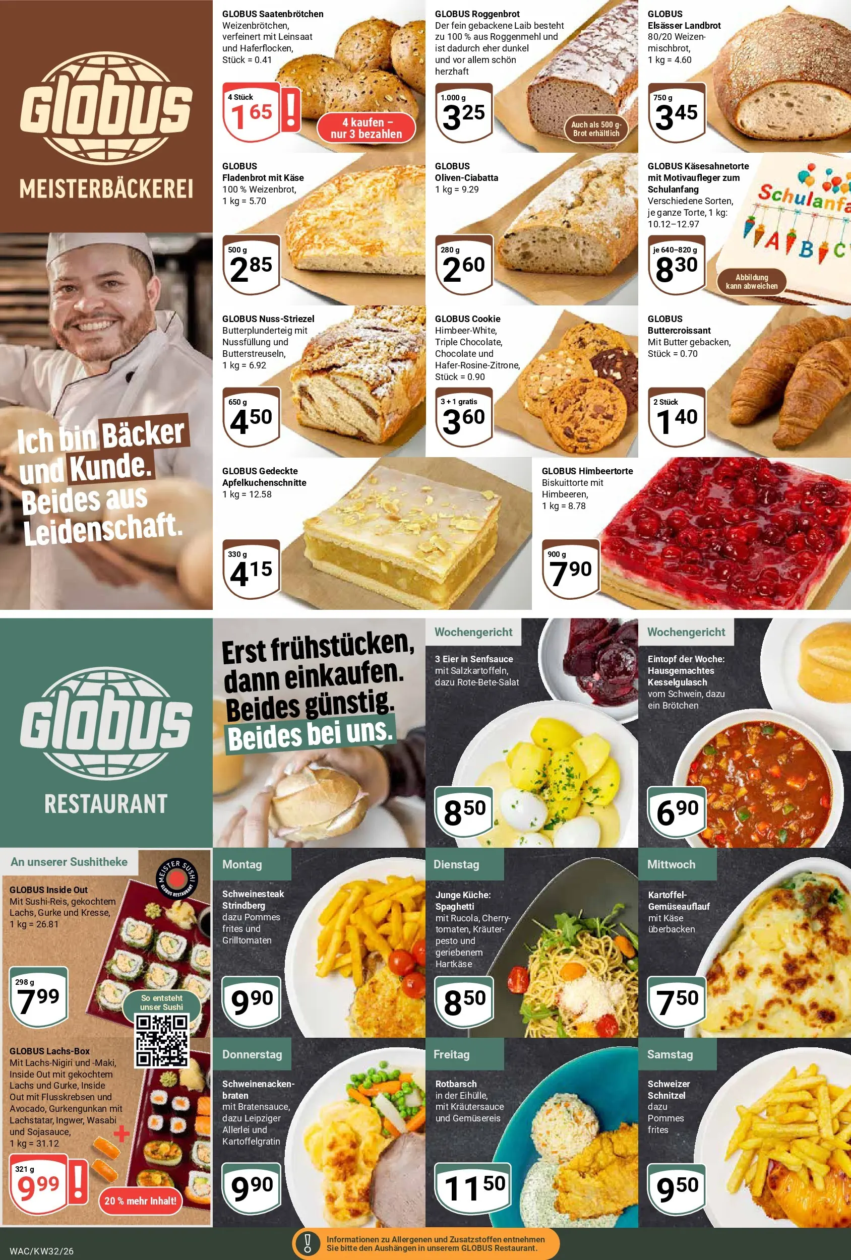 Globus Prospekt Markkleeberg (ab 03.08.2026) » Angebote online | Seite: 7 | Produkte: Butter, Käse, Küche, Schweinenacken
