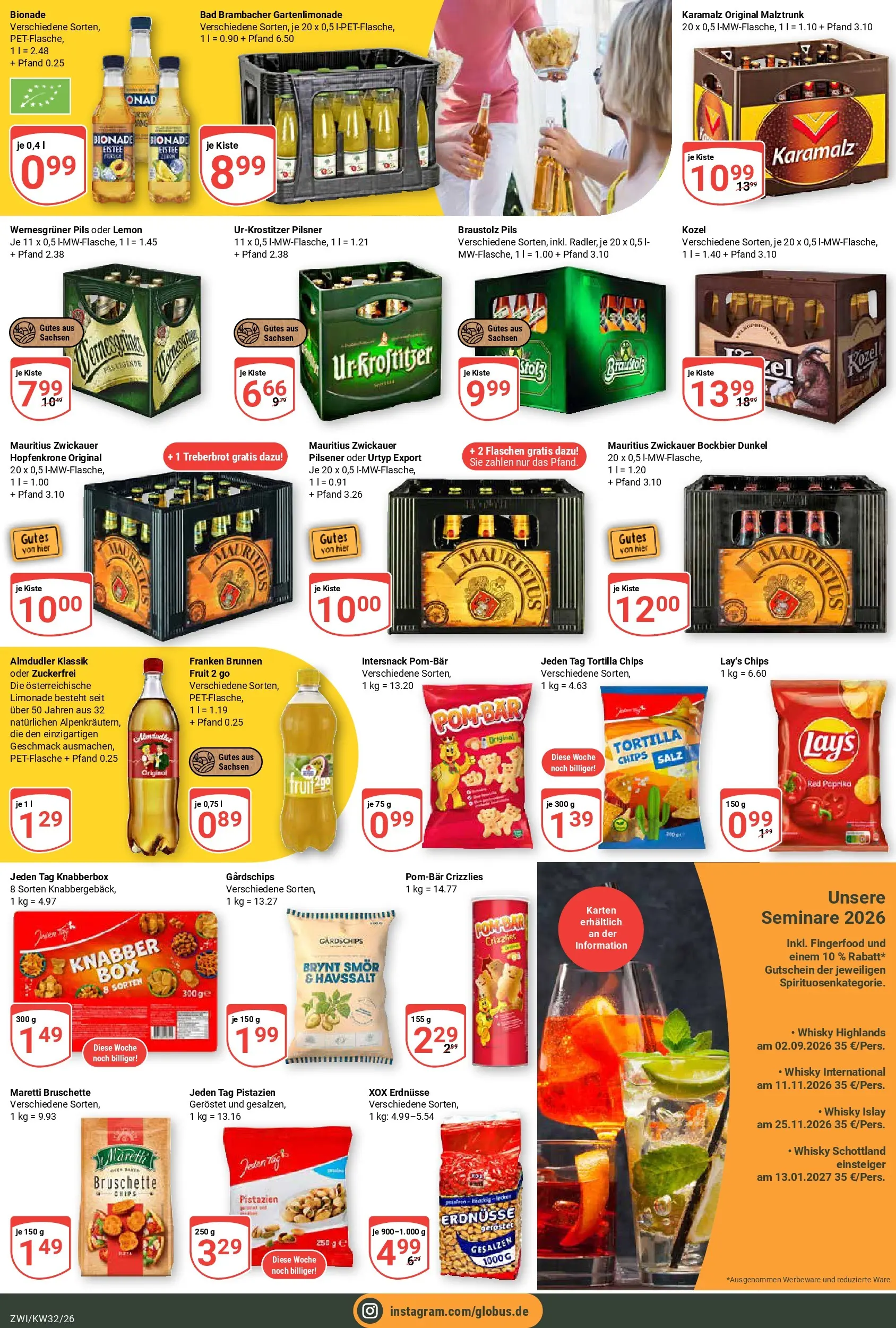 Globus Prospekt Zwickau (ab 03.08.2026) » Angebote online | Seite: 17 | Produkte: Erdnüsse, Bad, Paprika, Chips