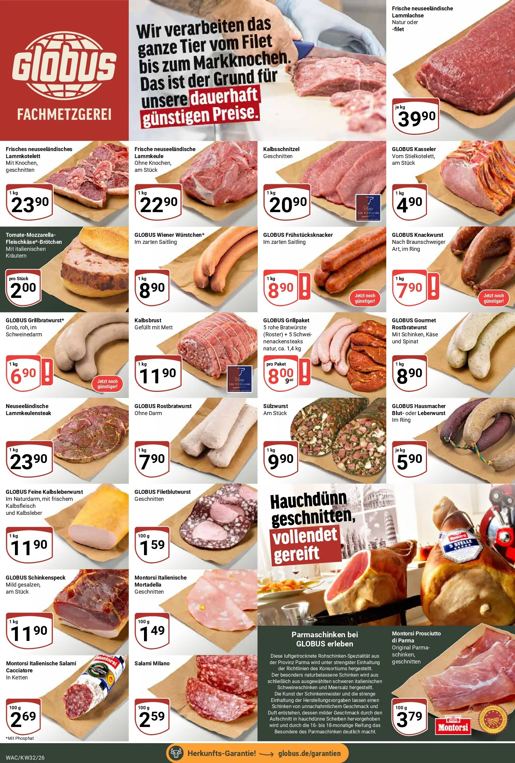 Globus Prospekt Markkleeberg (ab 03.08.2026) » Angebote online | Seite: 8 | Produkte: Duft, Kalbsleber, Salami, Schinken