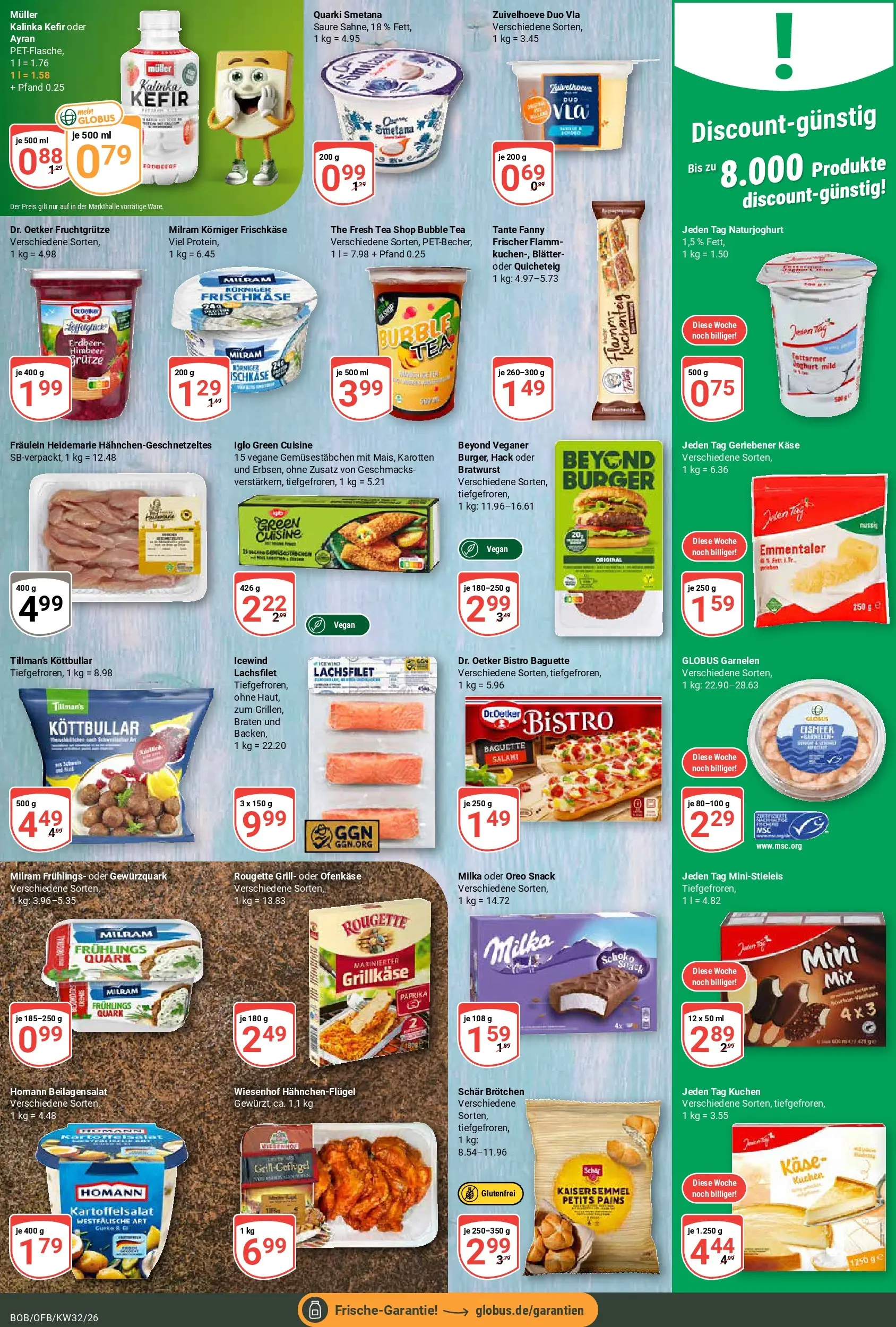 Globus Prospekt Bobenheim-Roxheim (ab 03.08.2026) » Angebote online | Seite: 12 | Produkte: Milka, Salami, Kuchen, Frischkase