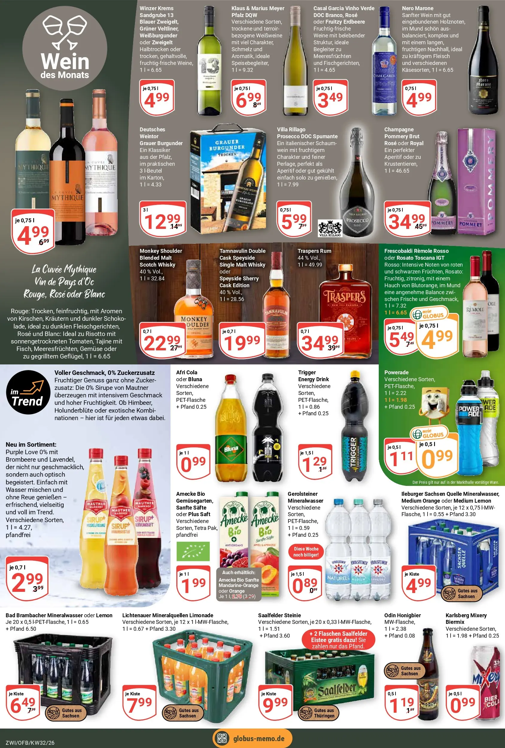 Globus Prospekt Zwickau (ab 03.08.2026) » Angebote online | Seite: 19 | Produkte: Bad, Rouge, Mixery, Saft