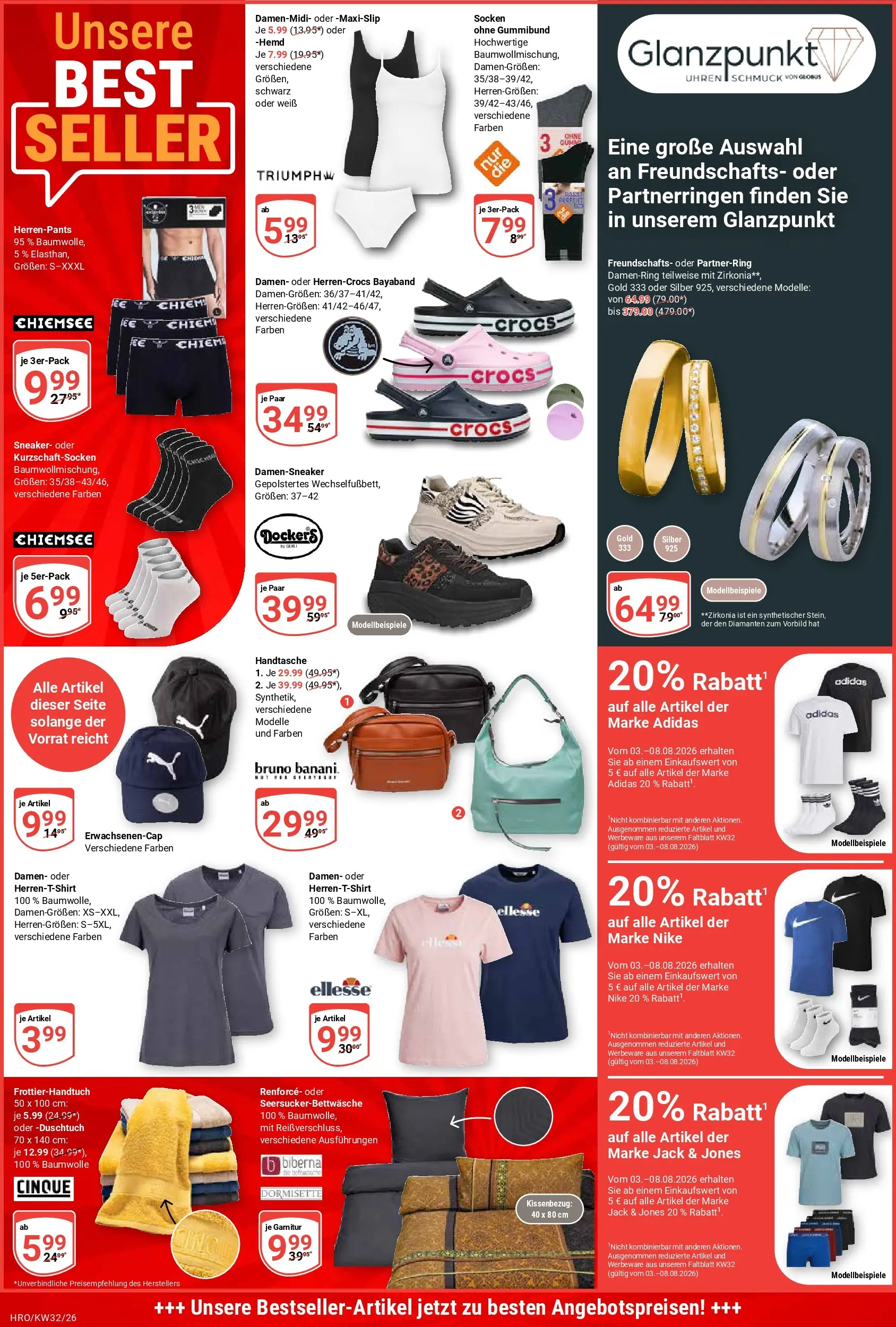 Globus Prospekt Rostock (ab 03.08.2026) » Angebote online | Seite: 27 | Produkte: Hemd, Socken, Handtasche