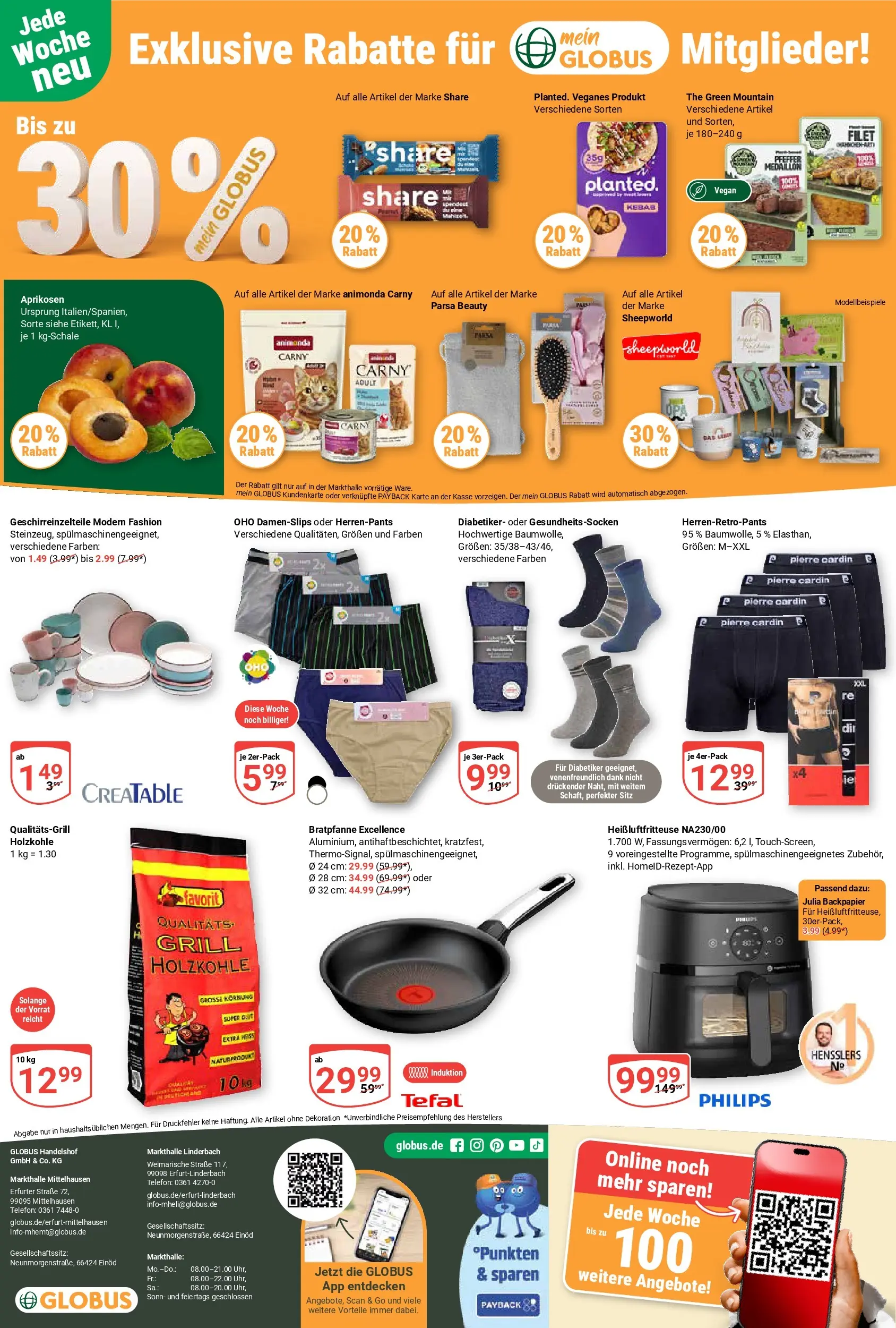 Globus Prospekt Mittelhausen (ab 03.08.2026) » Angebote online | Seite: 31 | Produkte: Grill, Pfeffer, Heißluftfritteuse, Telefon