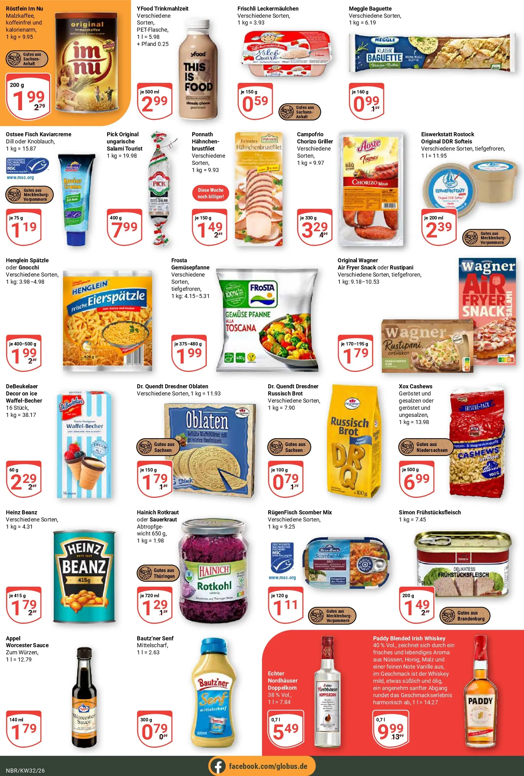 Globus Prospekt Neubrandenburg (ab 03.08.2026) » Angebote online | Seite: 3 | Produkte: Hahnchen, Milch, Brot, Griller