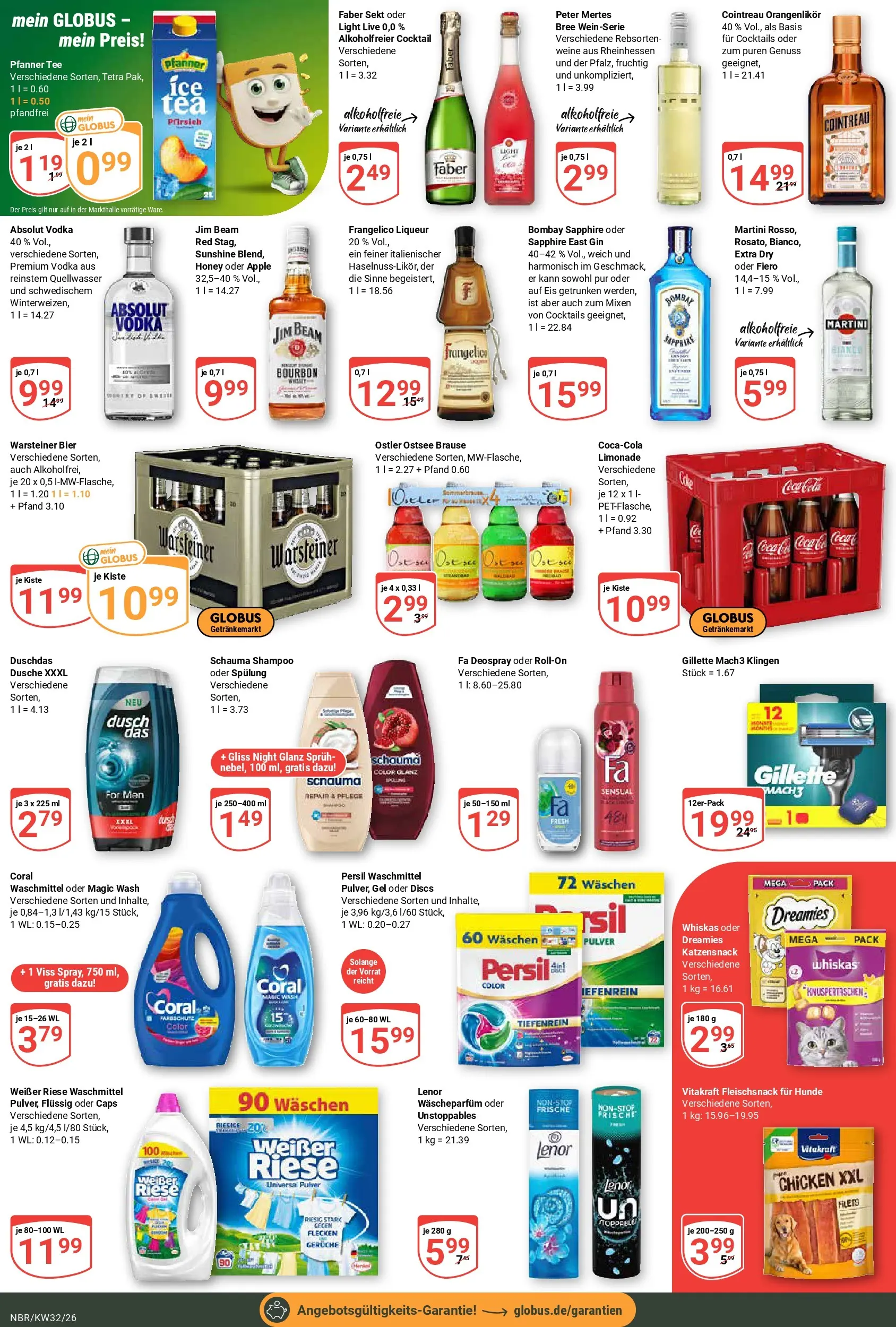 Globus Prospekt Neubrandenburg (ab 03.08.2026) » Angebote online | Seite: 4 | Produkte: Bier, Shampoo, Pfirsich, Eis