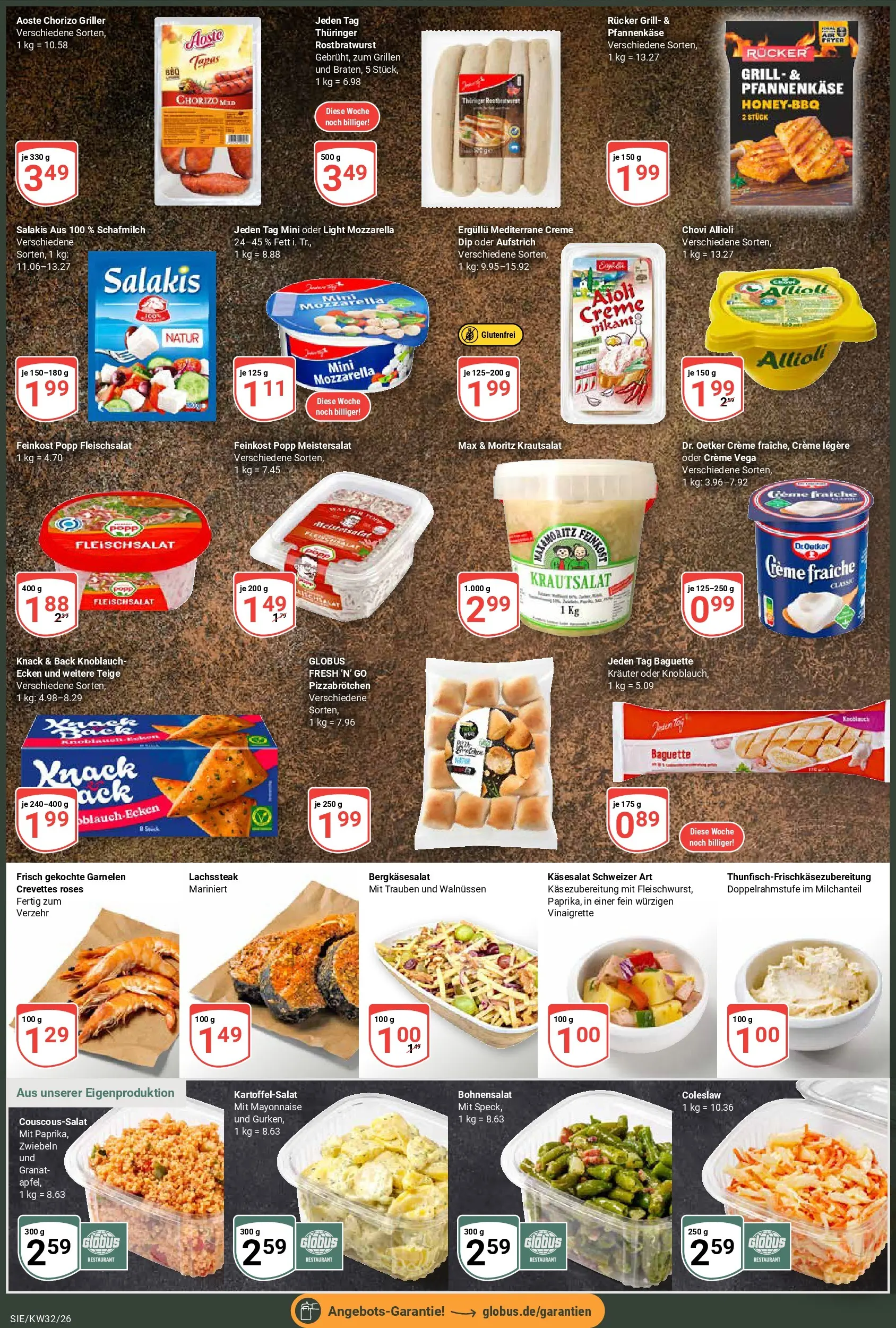 Globus Prospekt Siegen (ab 03.08.2026) » Angebote online | Seite: 3 | Produkte: Baguette, Creme, Mayonnaise, Knoblauch