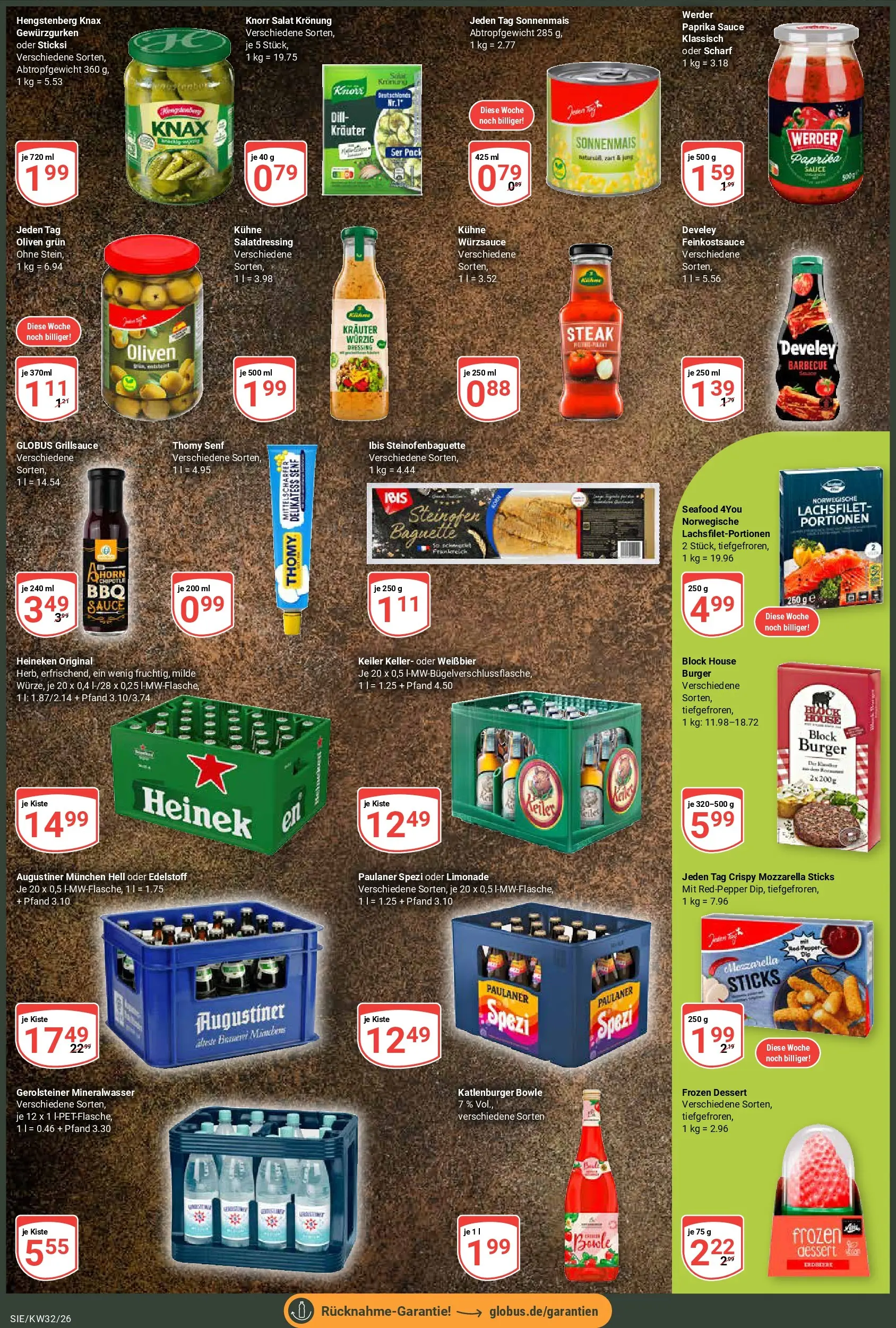 Globus Prospekt Siegen (ab 03.08.2026) » Angebote online | Seite: 4 | Produkte: Mozzarella, Dill, Steak, Salat