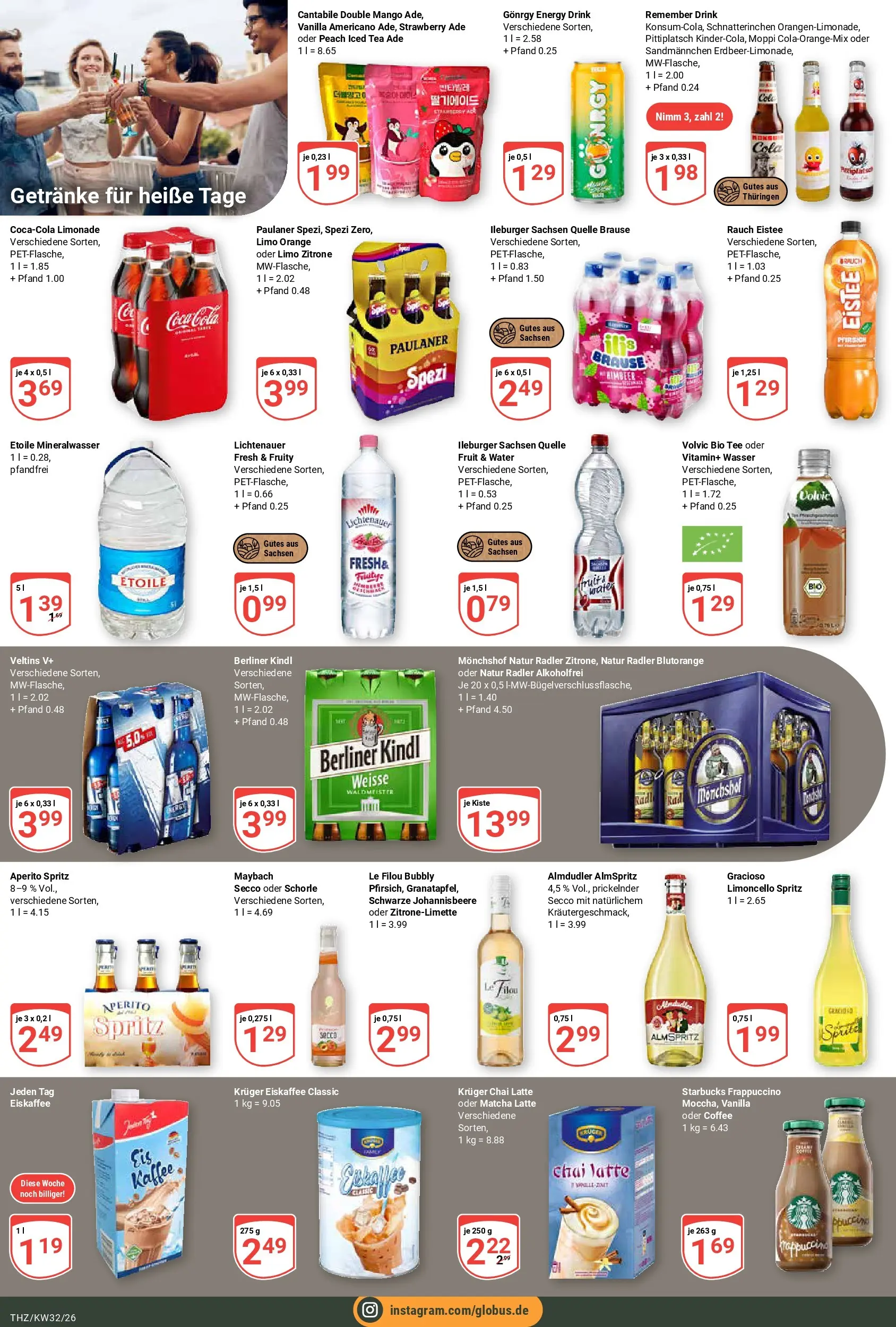 Globus Prospekt Zeitz (ab 03.08.2026) » Angebote online | Seite: 17 | Produkte: Mineralwasser, Zitrone, Limoncello, Tee