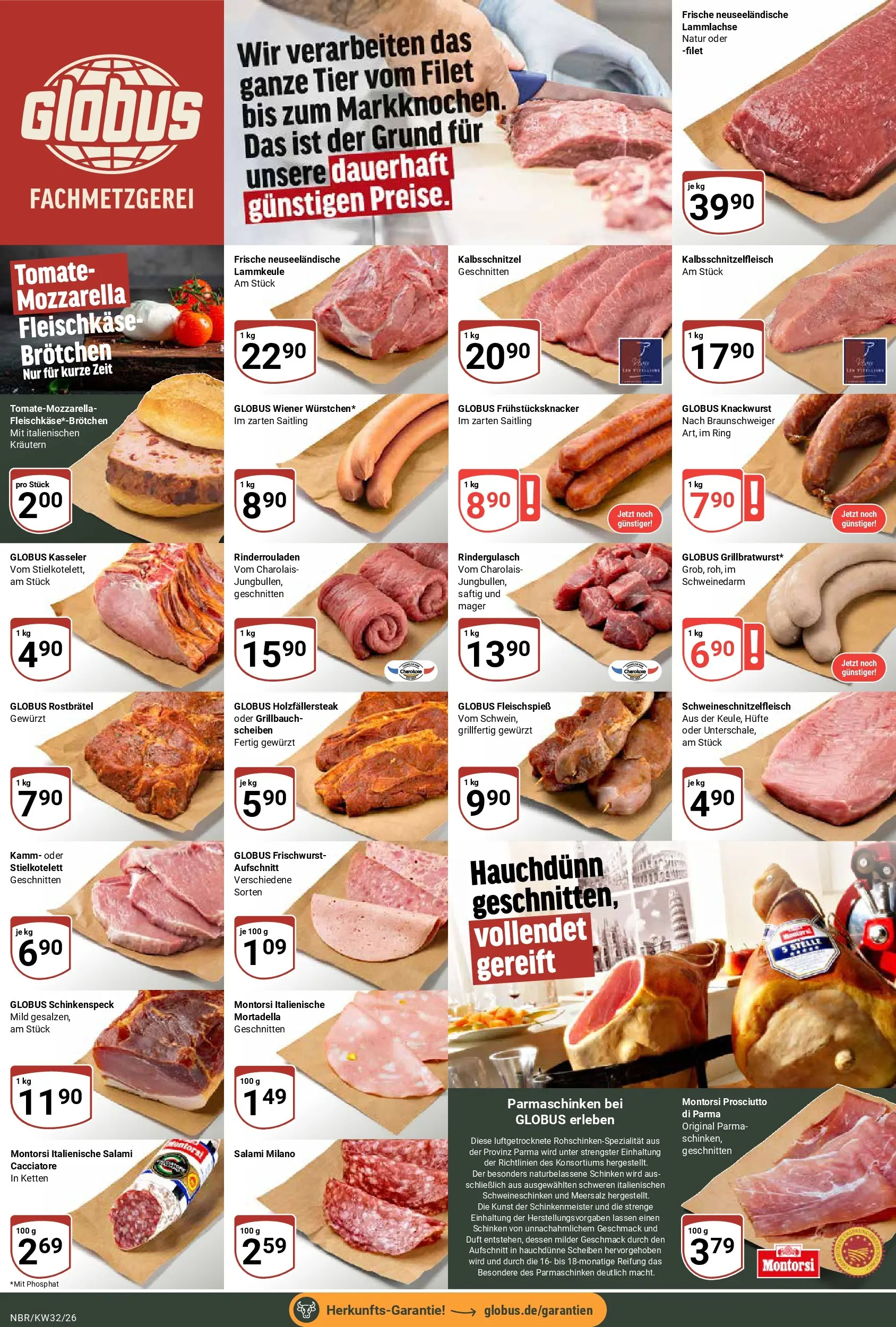Globus Prospekt Neubrandenburg (ab 03.08.2026) » Angebote online | Seite: 7 | Produkte: Rindergulasch, Mozzarella, Duft, Schinken