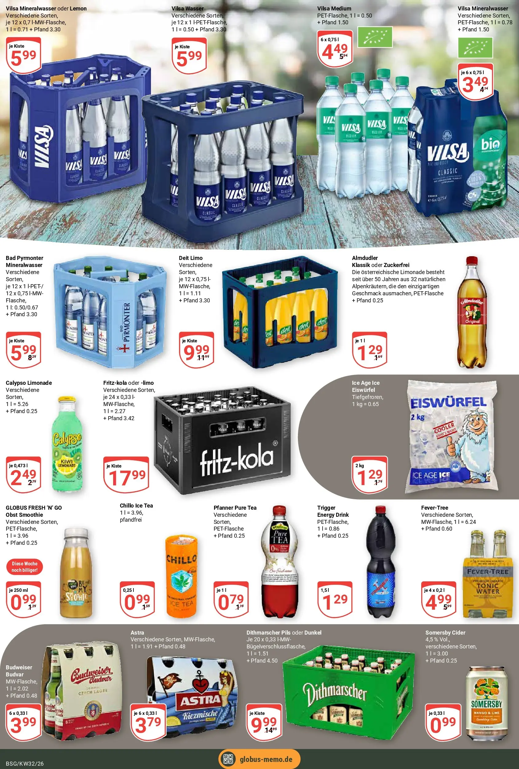 Globus Prospekt Braunschweig (ab 03.08.2026) » Angebote online | Seite: 16 | Produkte: Pils, Astra, Limonade, Mineralwasser