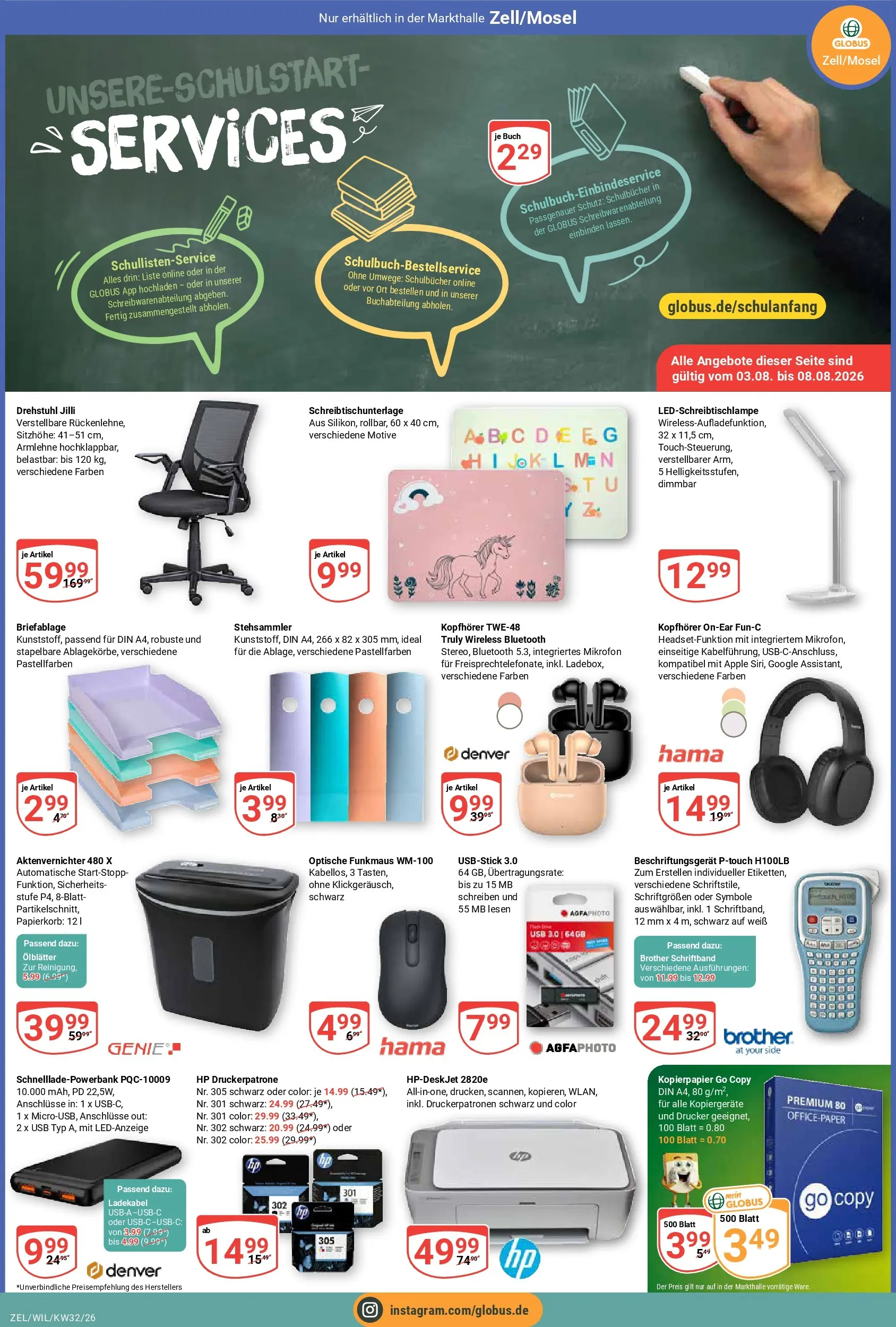 Globus Prospekt Wittlich (ab 03.08.2026) » Angebote online | Seite: 4 | Produkte: USB, Aktenvernichter, Apple, Kopfhörer
