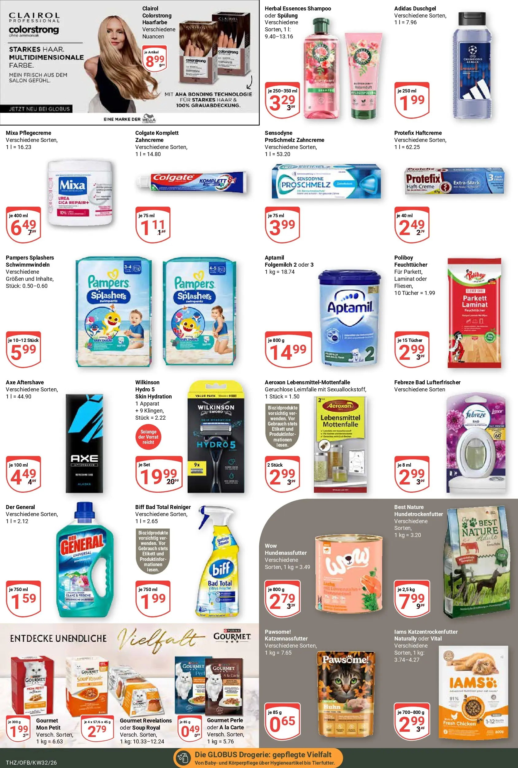 Globus Prospekt Zeitz (ab 03.08.2026) » Angebote online | Seite: 22 | Produkte: Pampers, Shampoo, Lachs, Axe