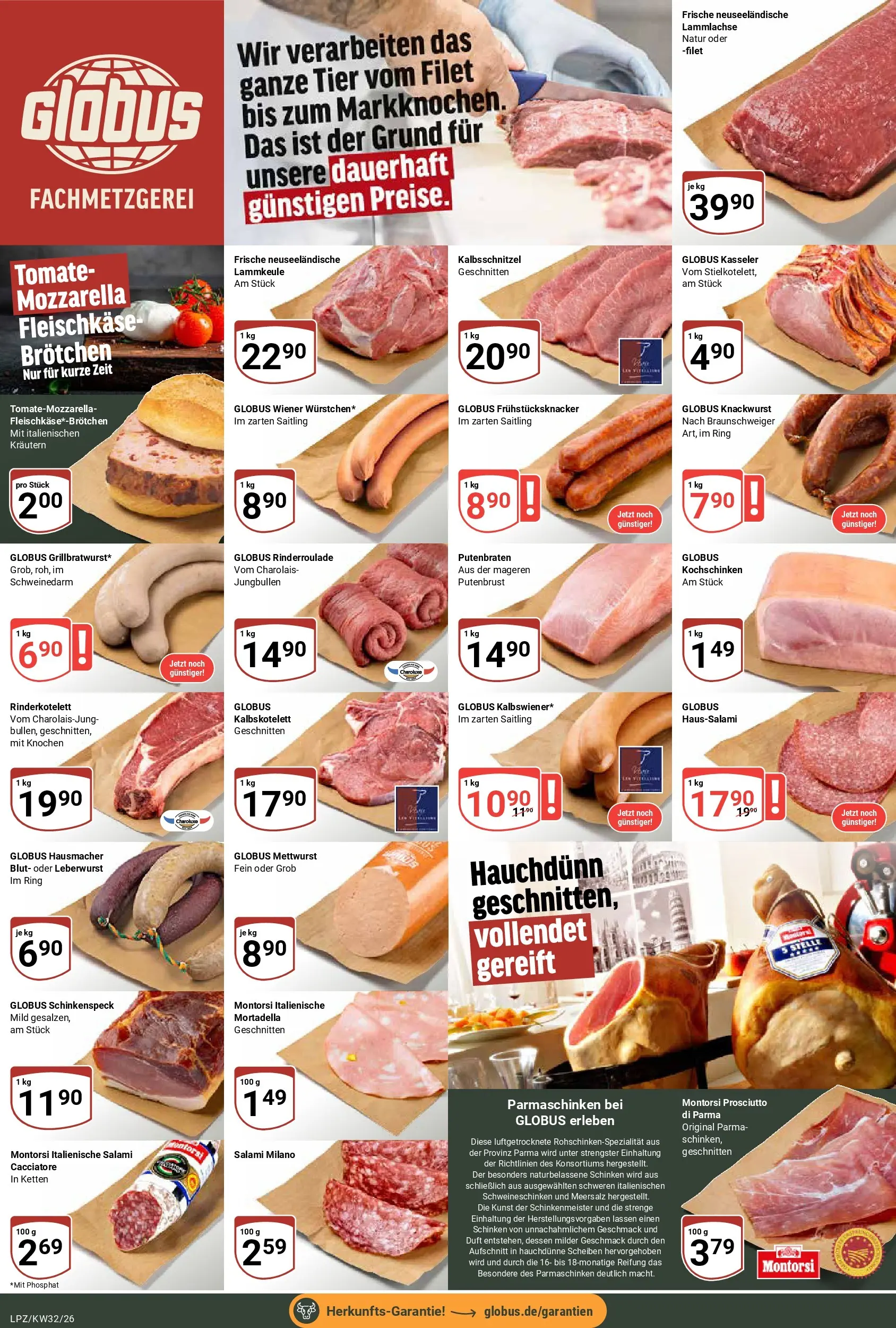Globus Prospekt Leipzig (ab 03.08.2026) » Angebote online | Seite: 12 | Produkte: Lammkeule, Duft, Salami, Schinken