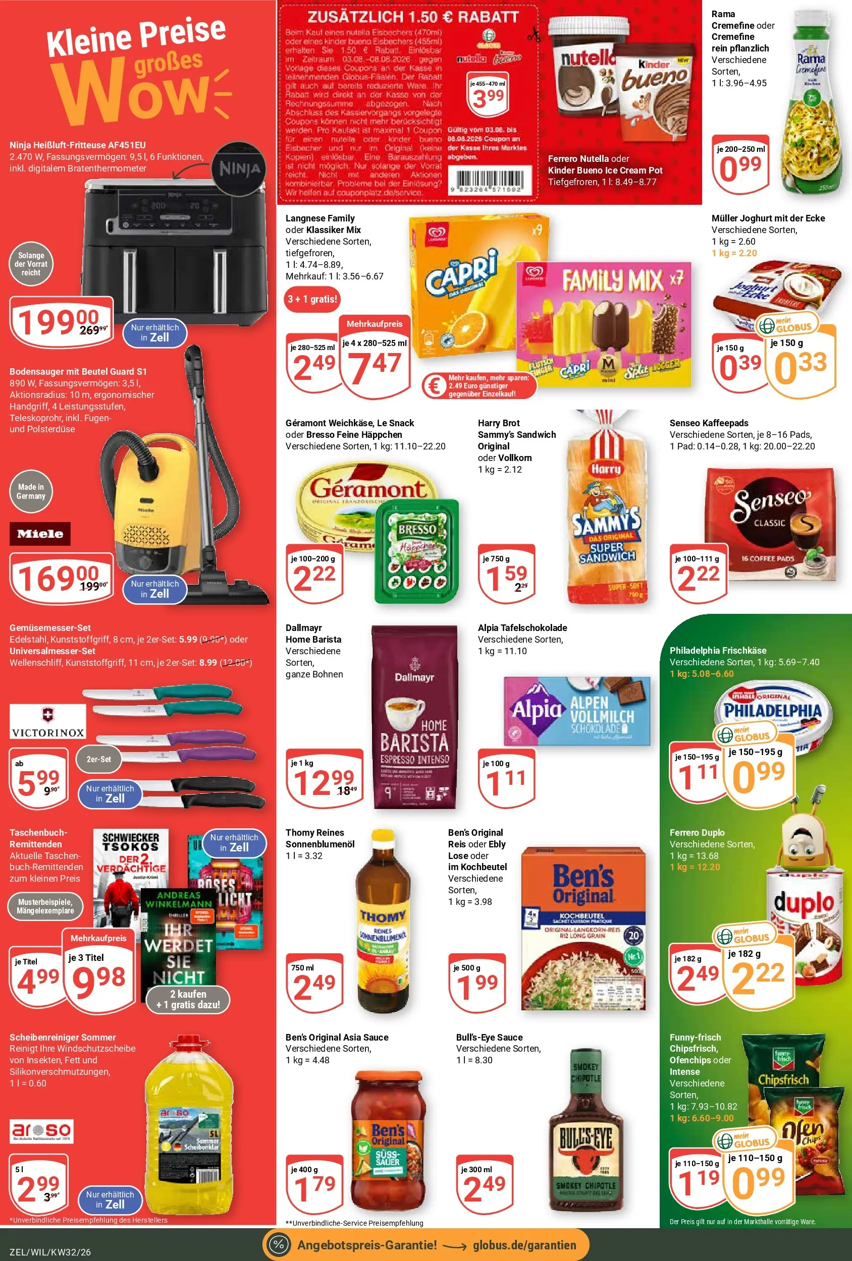 Globus Prospekt Wittlich (ab 03.08.2026) » Angebote online | Seite: 7 | Produkte: Rama, Bresso, Nutella, Brot