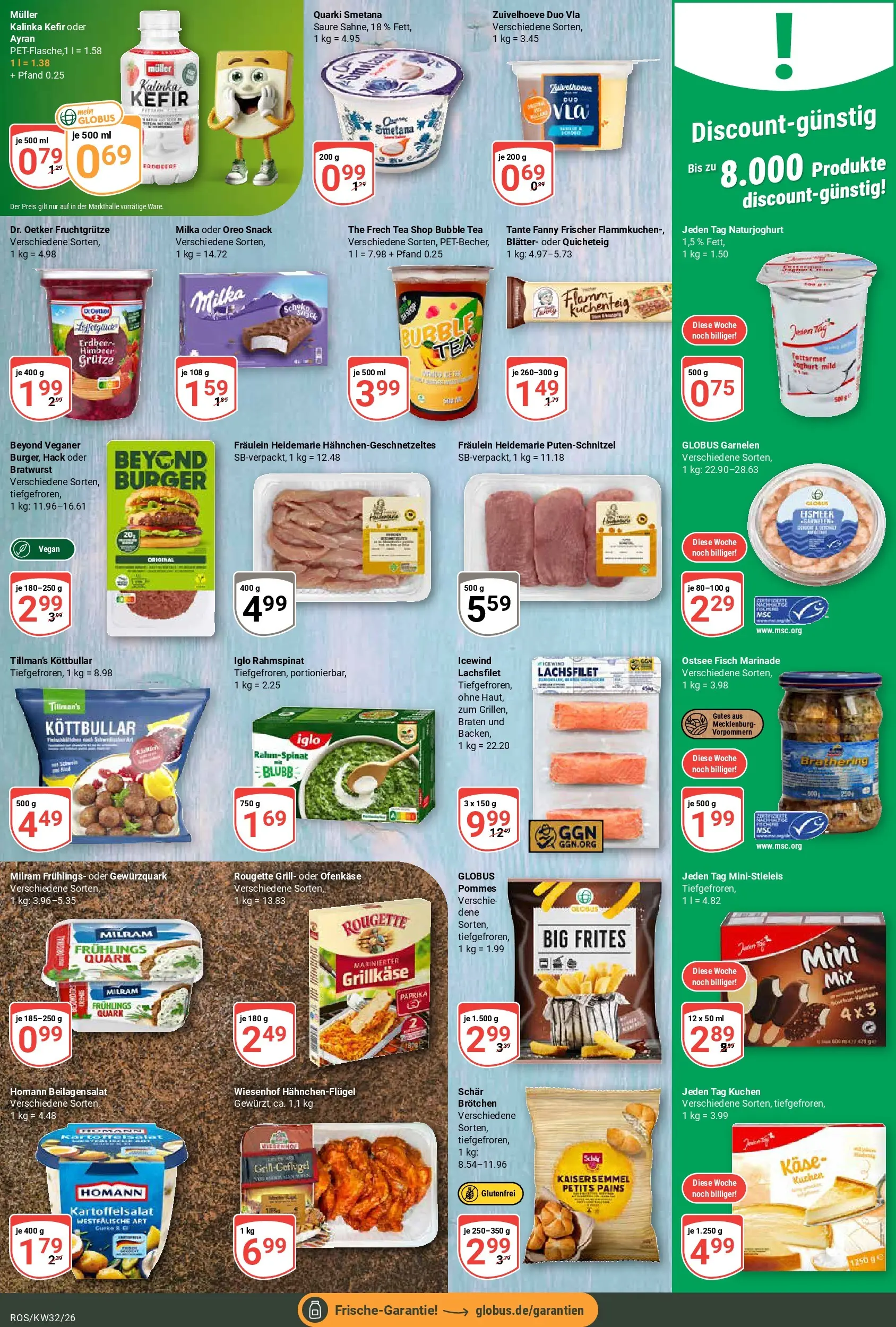 Globus Prospekt Lambrechtshagen (ab 03.08.2026) » Angebote online | Seite: 9 | Produkte: Grill, Milka, Paprika, Kuchen