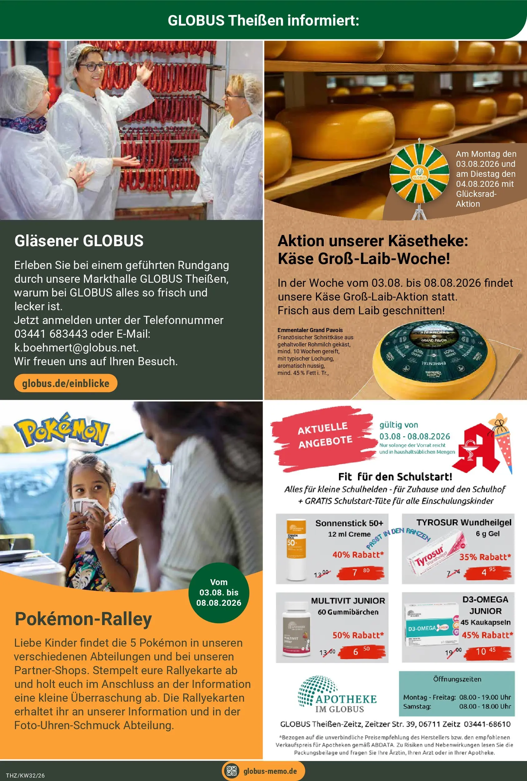 Globus Prospekt Zeitz (ab 03.08.2026) » Angebote online | Seite: 28 | Produkte: Käse, Creme, Uhr