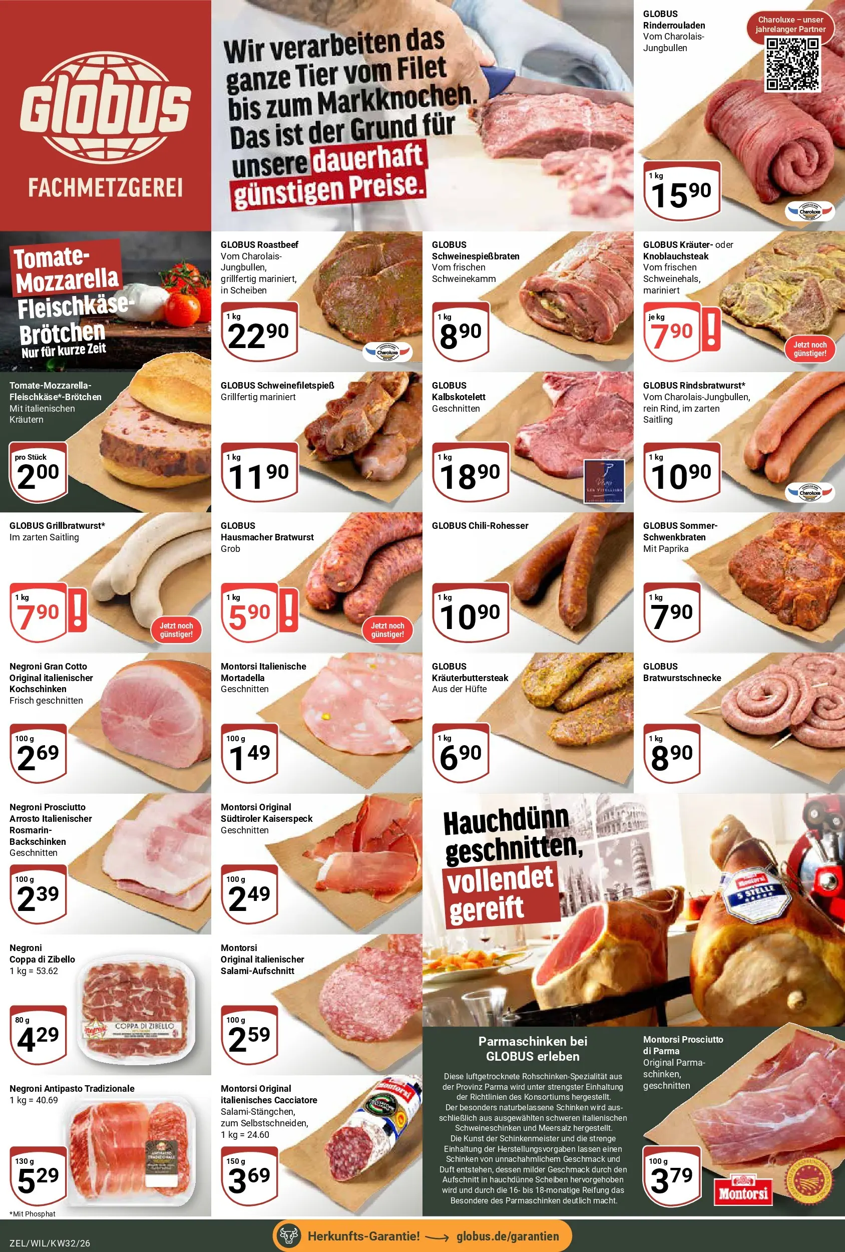 Globus Prospekt Wittlich (ab 03.08.2026) » Angebote online | Seite: 12 | Produkte: Rinderrouladen, Bratwurst, Roastbeef, Paprika