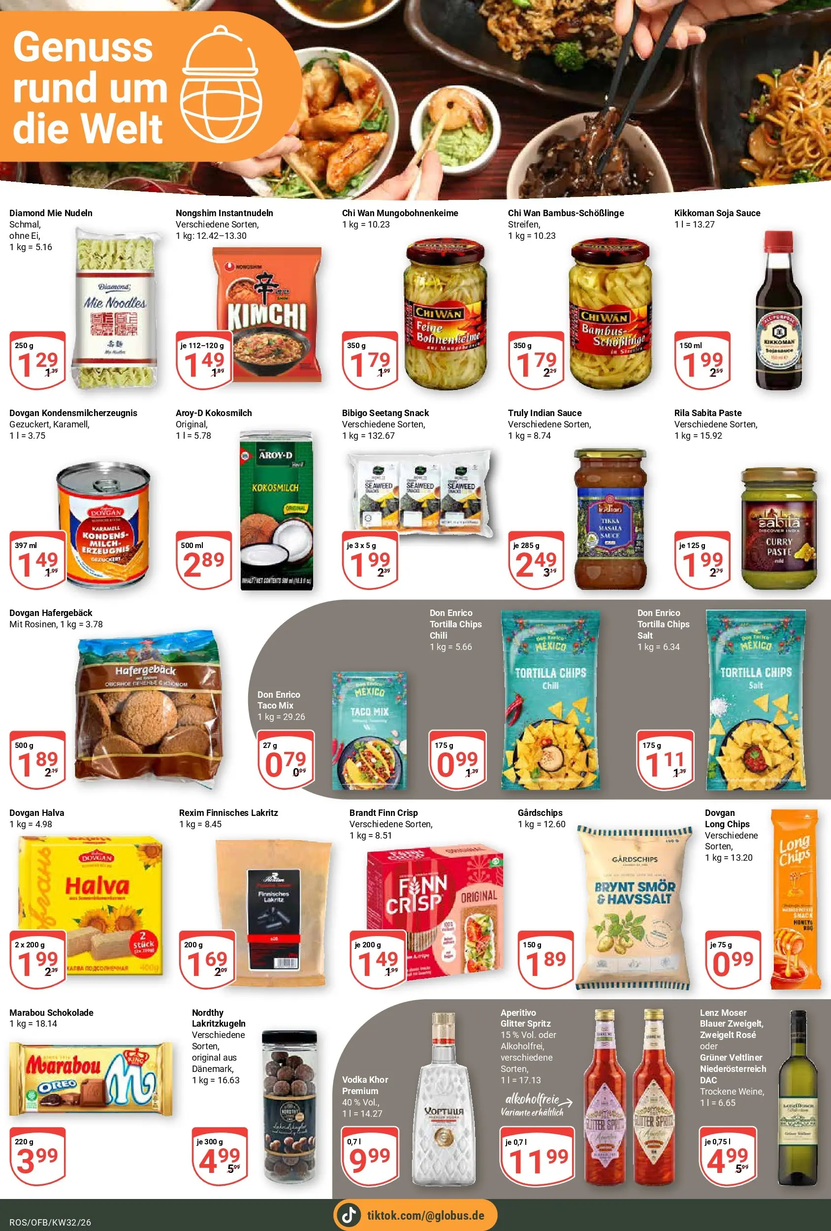 Globus Prospekt Lambrechtshagen (ab 03.08.2026) » Angebote online | Seite: 15 | Produkte: Schokolade, Chili, Vodka, Chips