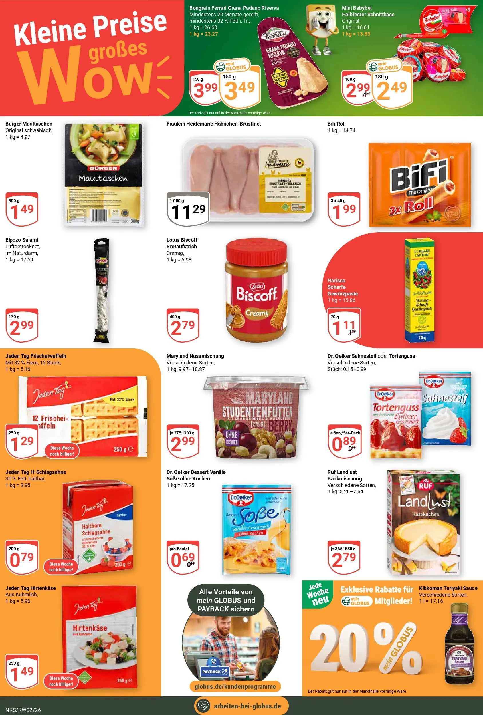 Globus Prospekt Neunkirchen (ab 03.08.2026) » Angebote online | Seite: 7 | Produkte: Schlagsahne, Bifi, Soße, Maultaschen