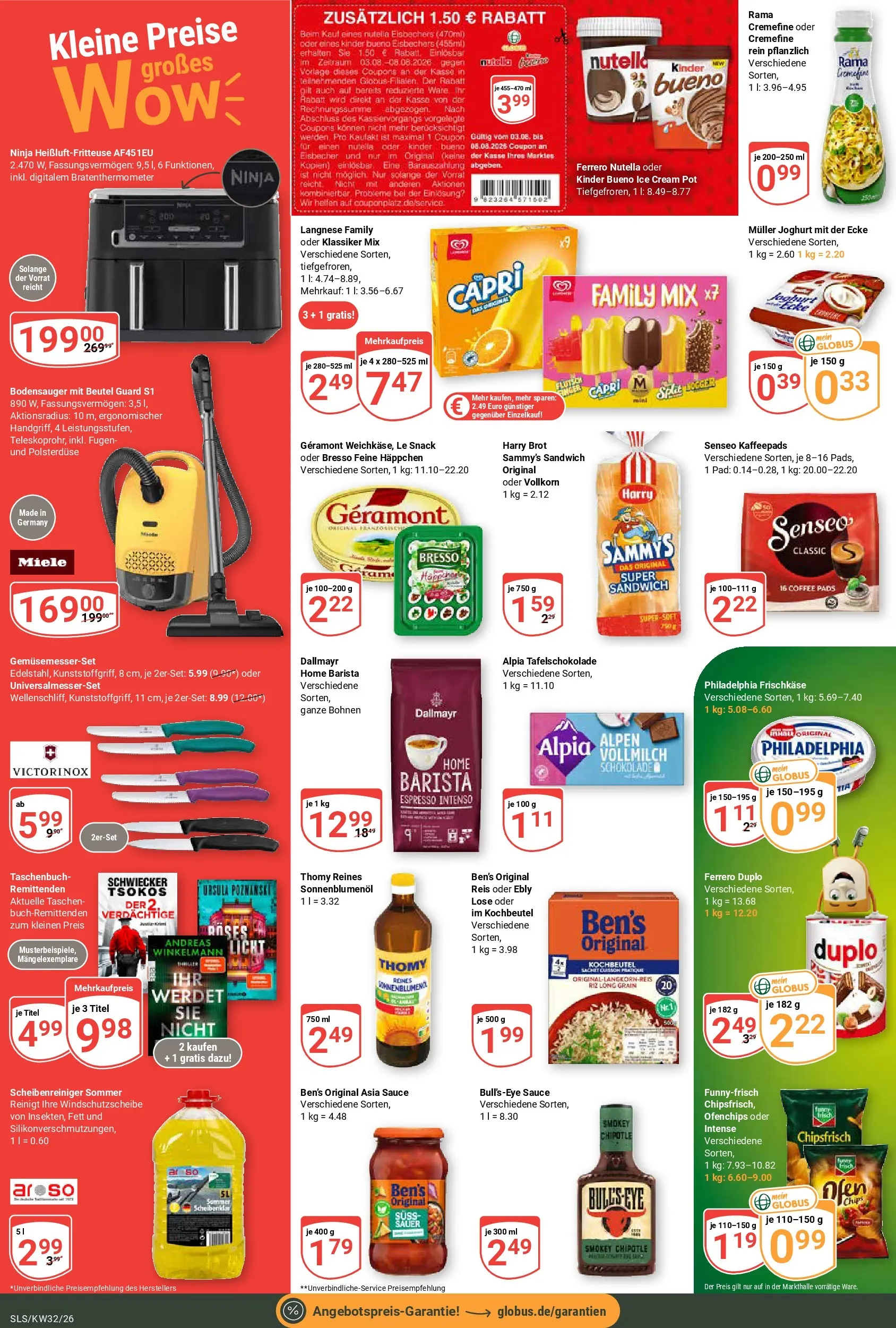Globus Prospekt Saarlouis (ab 03.08.2026) » Angebote online | Seite: 7 | Produkte: Langnese, Rama, Sonnenblumenol, Senseo kaffeepads