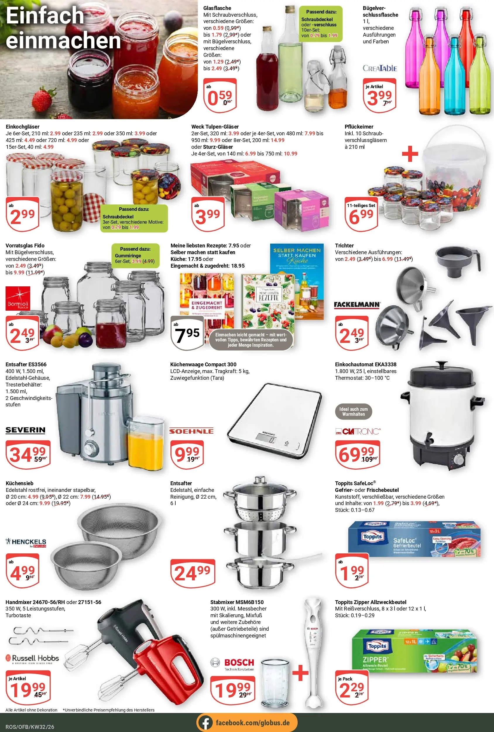 Globus Prospekt Lambrechtshagen (ab 03.08.2026) » Angebote online | Seite: 17 | Produkte: Bosch, Küche, Handmixer, Stabmixer
