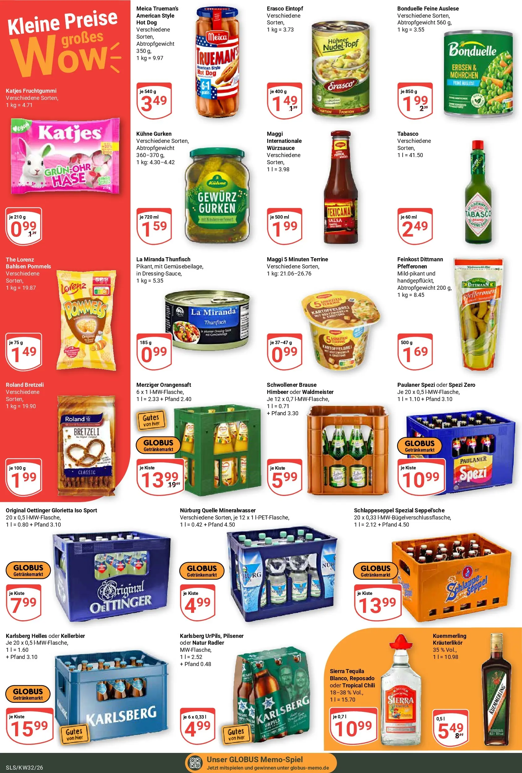 Globus Prospekt Saarlouis (ab 03.08.2026) » Angebote online | Seite: 8 | Produkte: Maggi, Paulaner spezi, Tequila, Paulaner