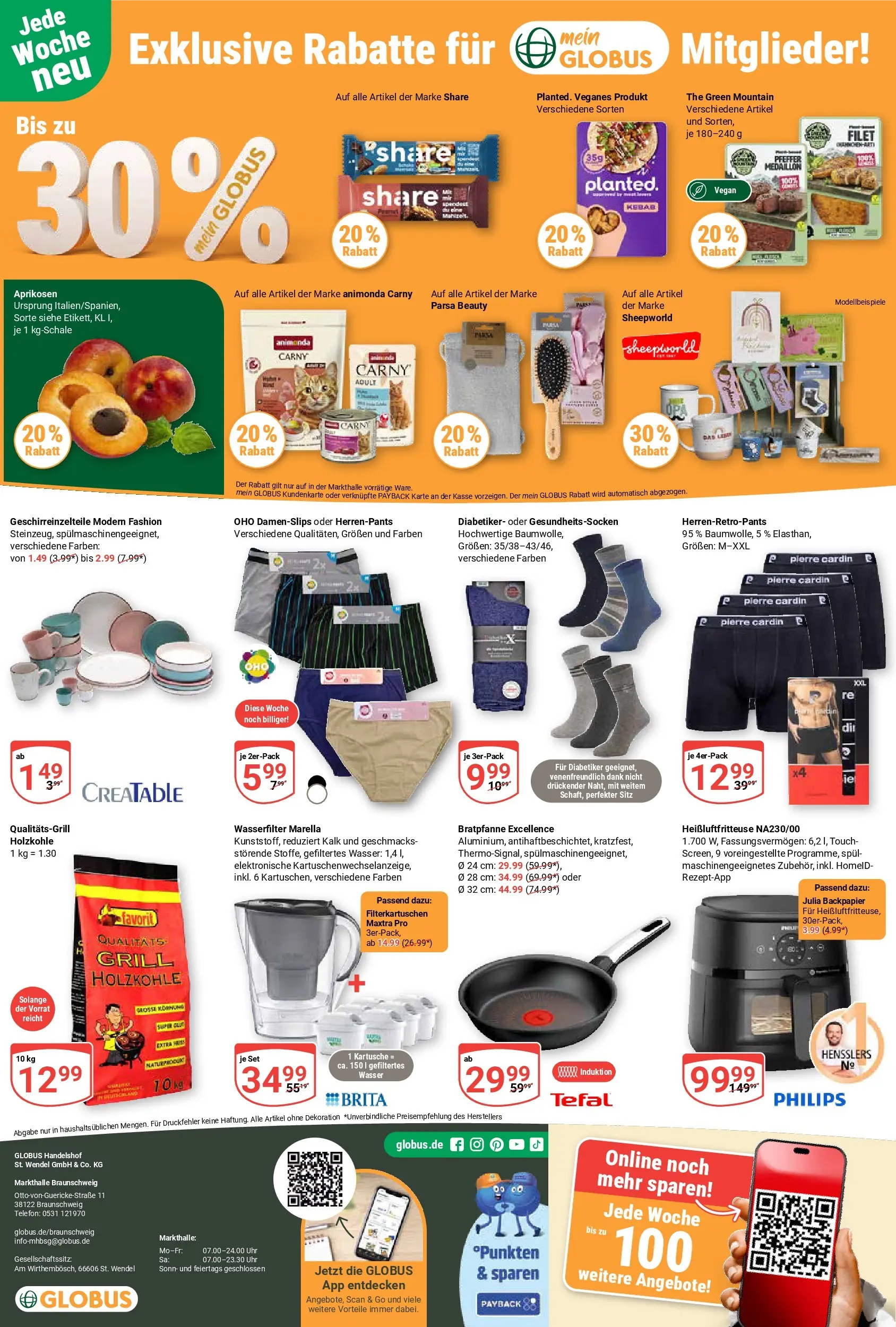 Globus Prospekt Braunschweig (ab 03.08.2026) » Angebote online | Seite: 30 | Produkte: Philips, Heißluftfritteuse, Telefon, Uhr