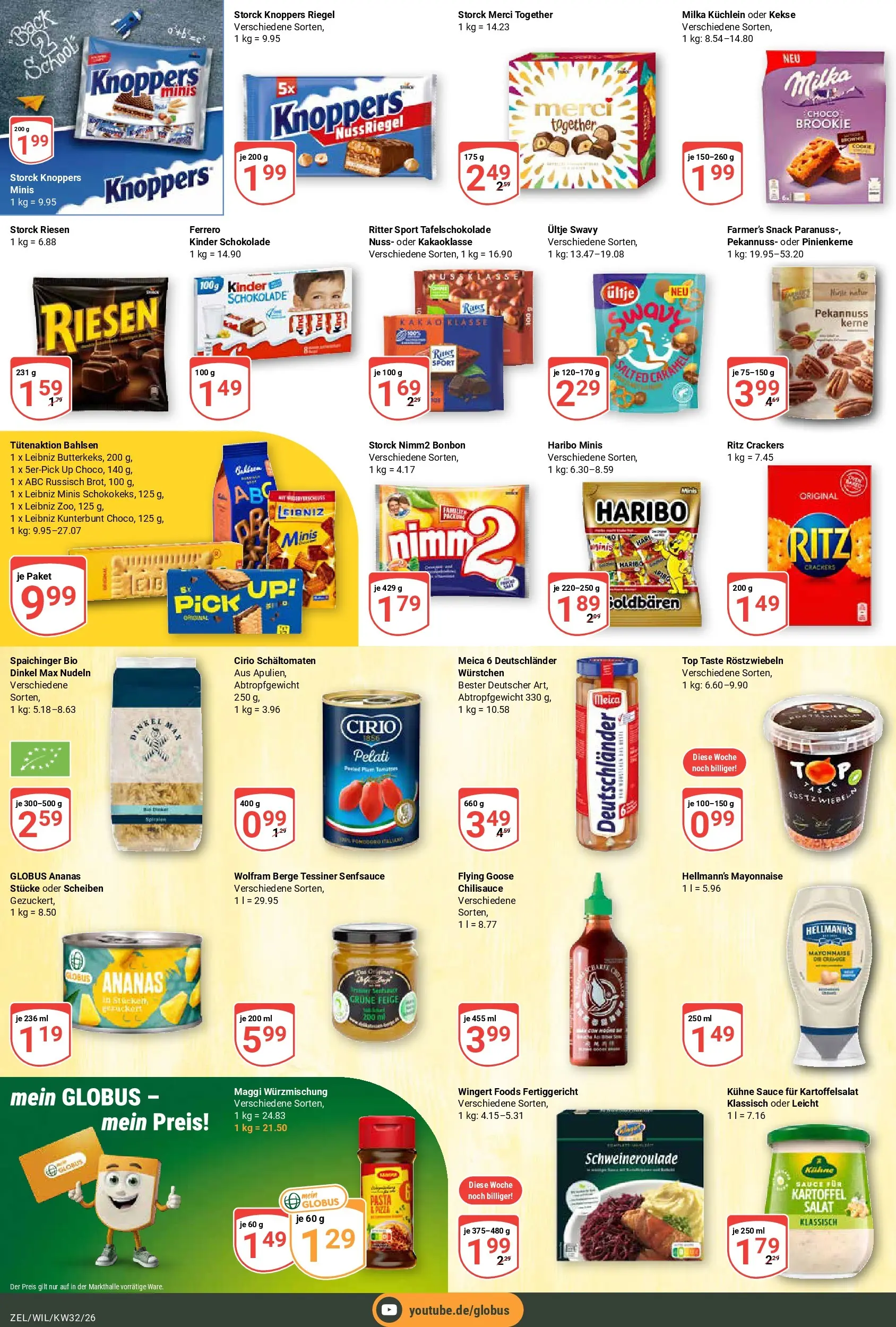 Globus Prospekt Wittlich (ab 03.08.2026) » Angebote online | Seite: 17 | Produkte: Top, Kinder schokolade, Maggi, Haribo