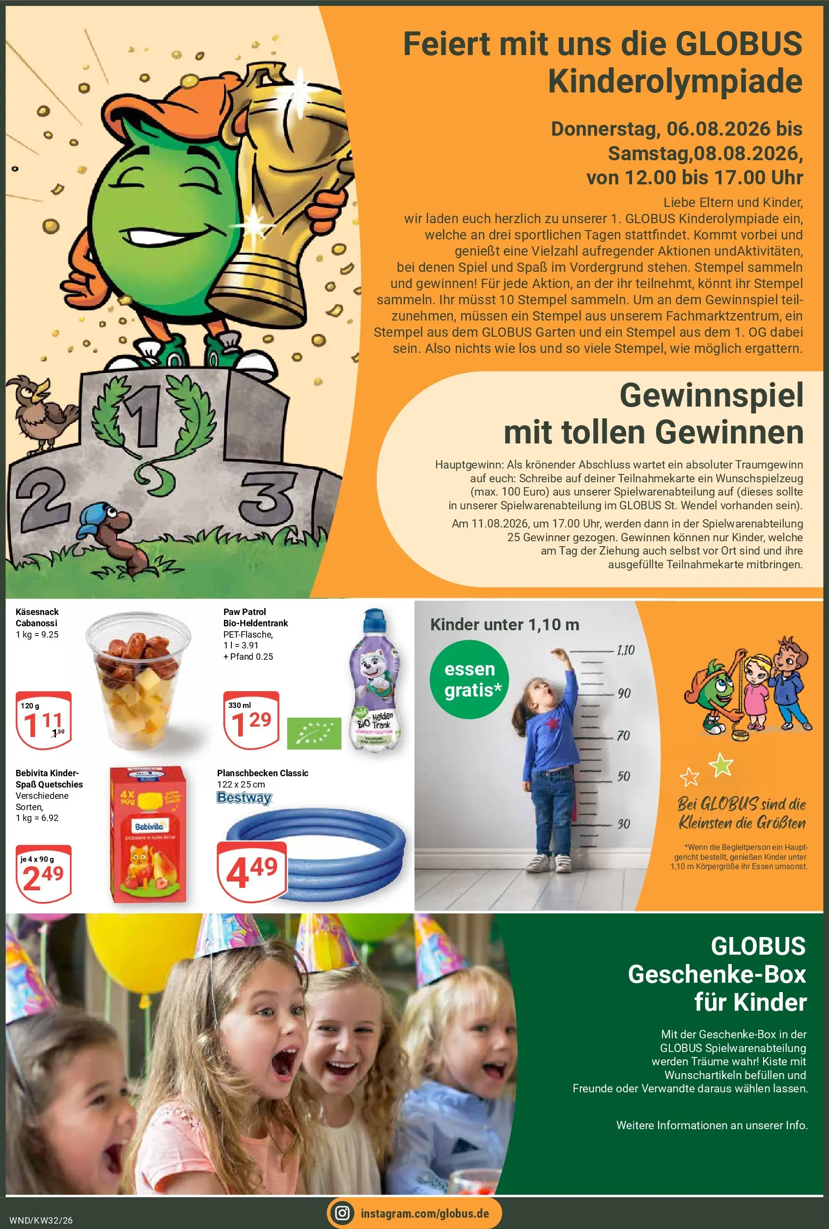Globus Prospekt St. Wendel (ab 03.08.2026) » Angebote online | Seite: 6 | Produkte: Spiel, Uhr