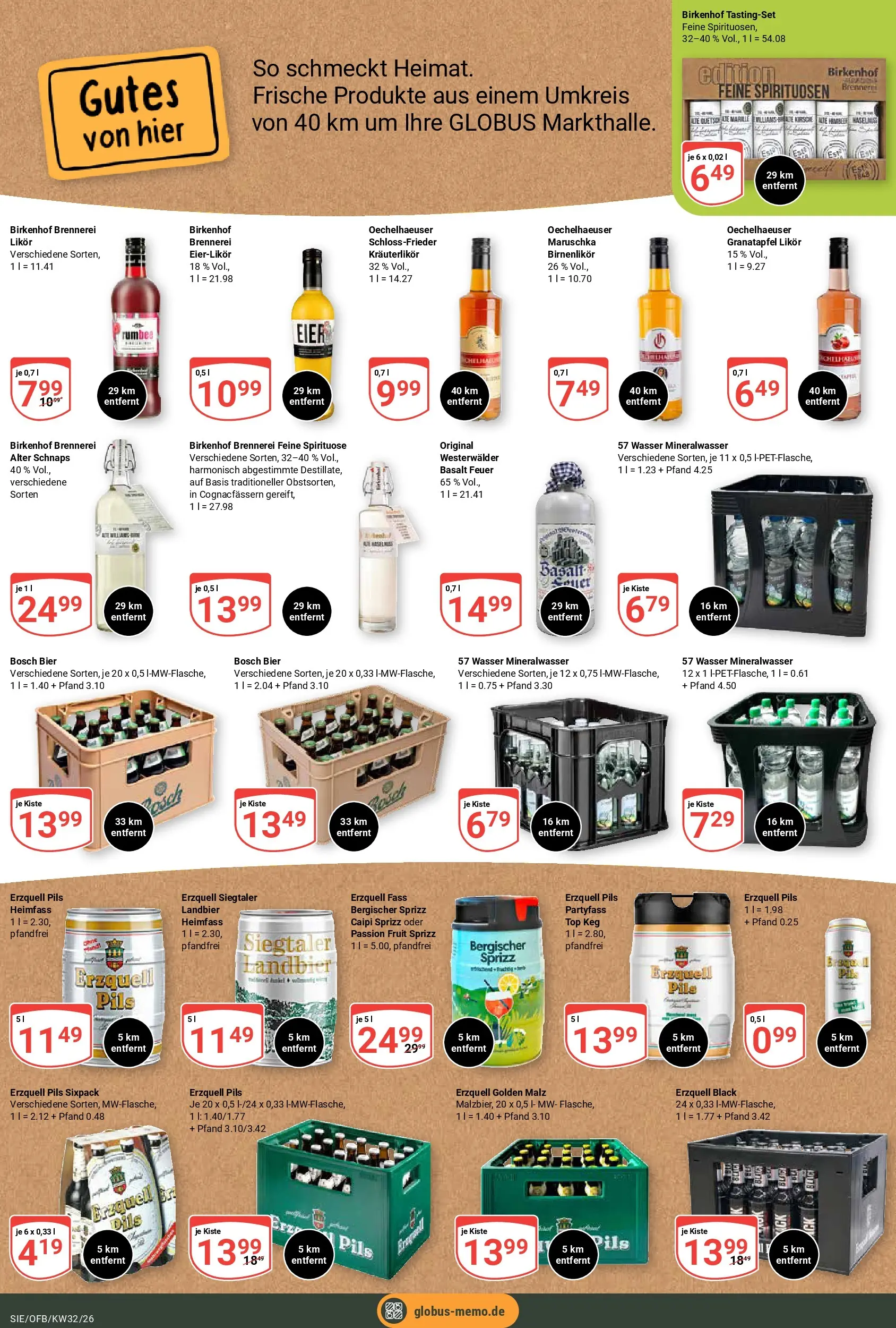 Globus Prospekt Siegen (ab 03.08.2026) » Angebote online | Seite: 23 | Produkte: Top, Likör, Pils, Wasser